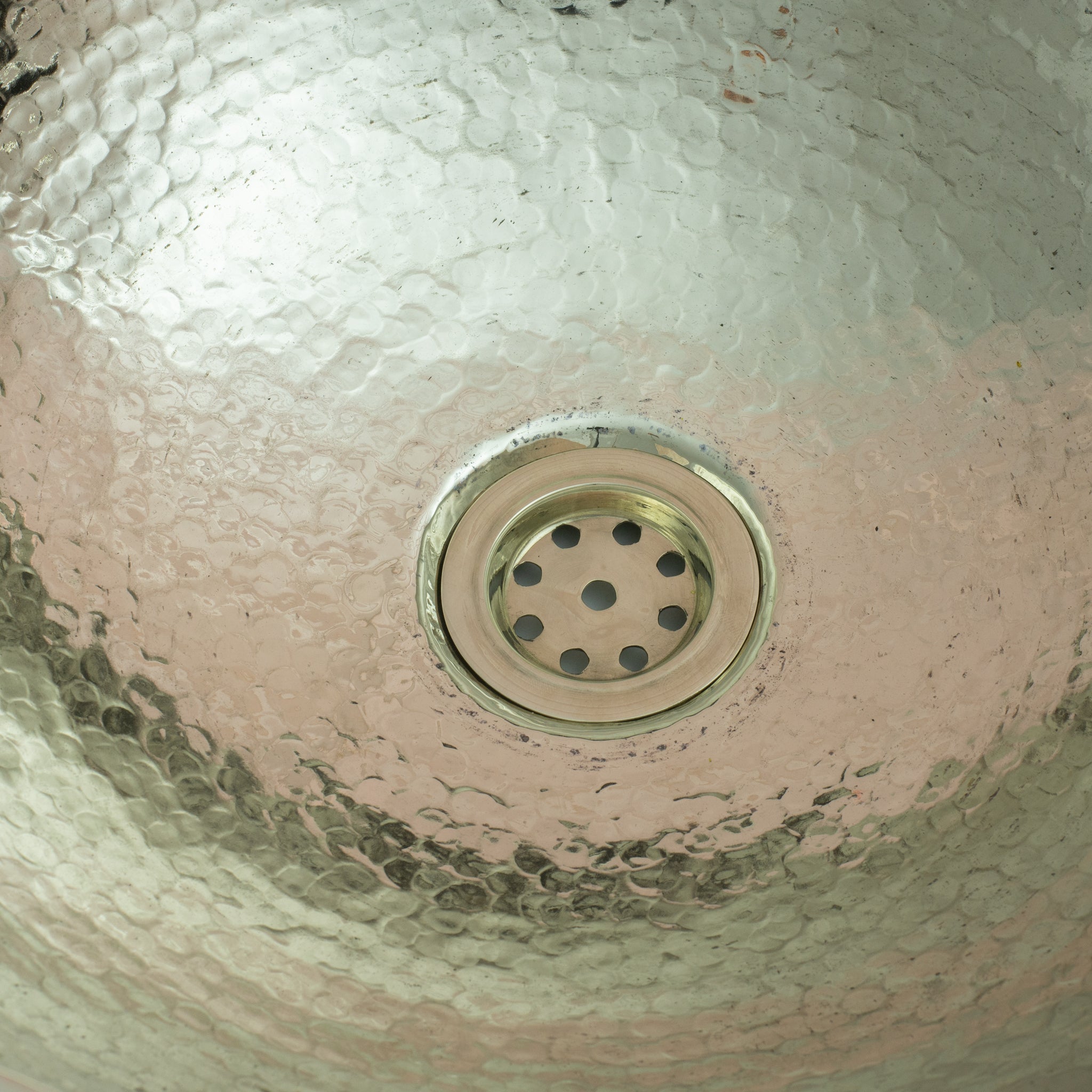 Hammered German Silver Bowl Vessel Sink – Handcrafted Bathroom Vanity Sink alternate view 6