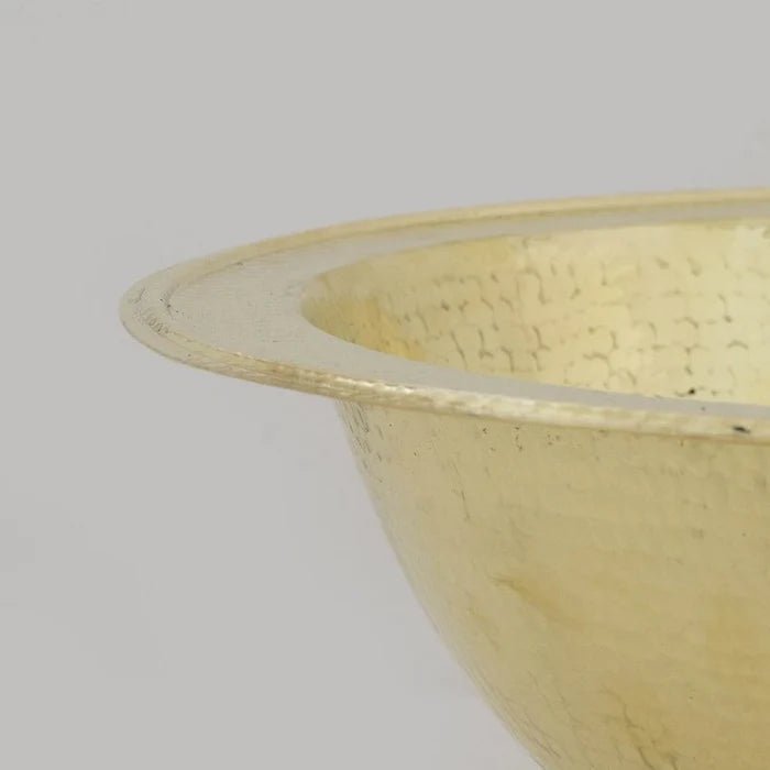 Hammered Oval Brass Sink, Drop-in Brass Bathroom Sink, Antique Brass Sink alternate view 5