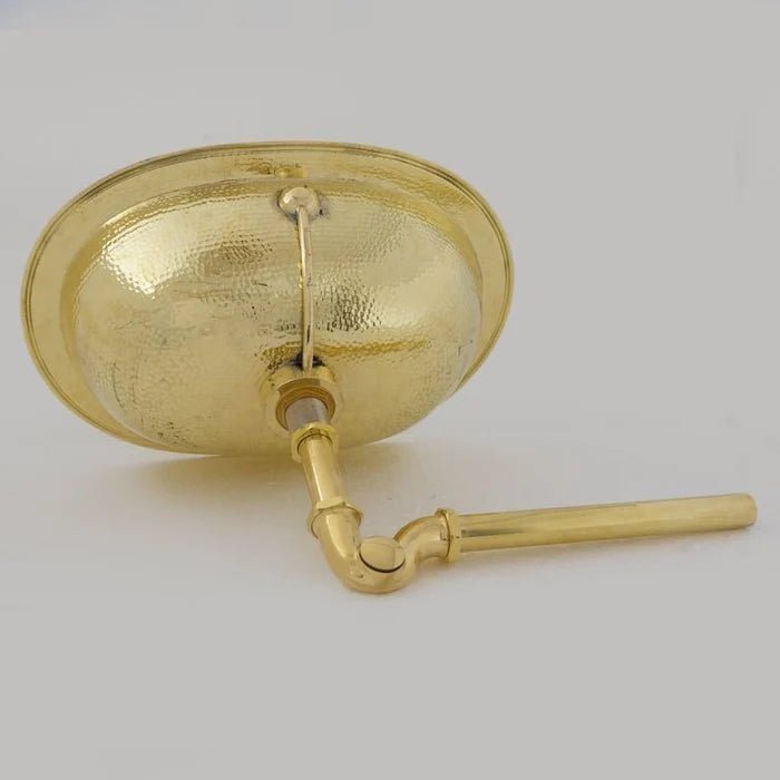 Hammered Oval Brass Sink, Drop-in Brass Bathroom Sink, Antique Brass Sink alternate view 6