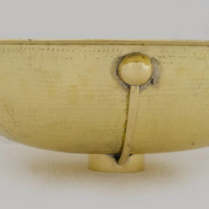 Hammered Oval Brass Sink, Drop-in Brass Bathroom Sink, Antique Brass Sink alternate view 4