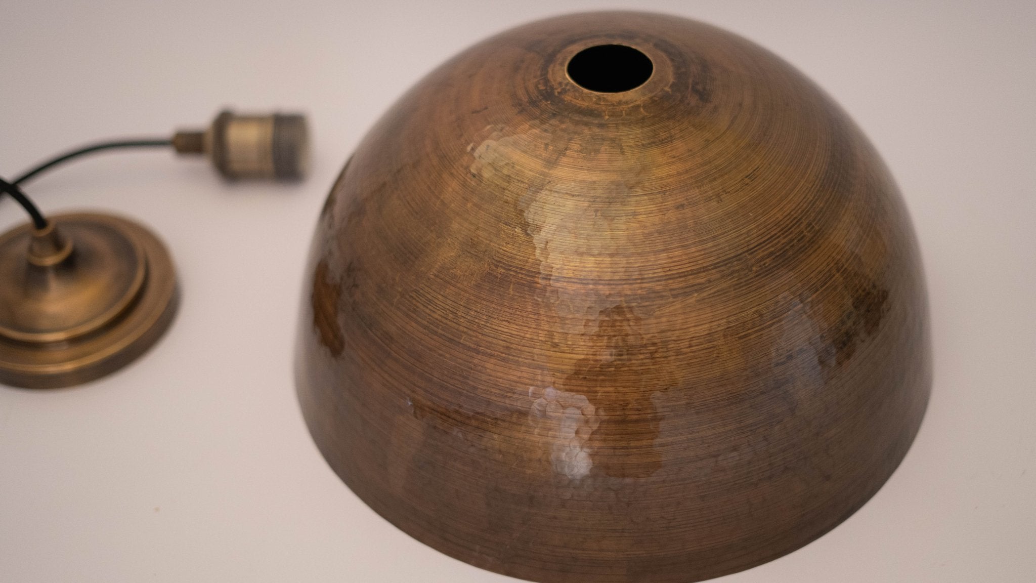 Hammered Pendant Light, Antique Brass Dome Ceiling Light, Kitchen Island Hanging Light Fixture alternate view 5