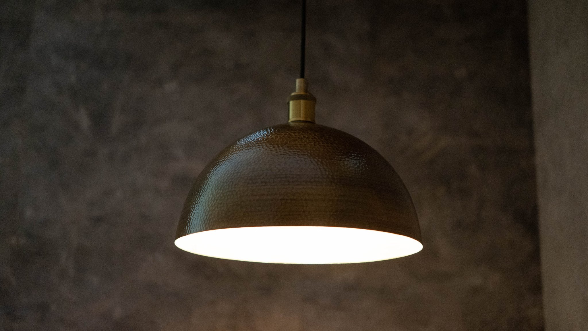 Hammered Pendant Light, Antique Brass Dome Ceiling Light, Kitchen Island Hanging Light Fixture alternate view 2