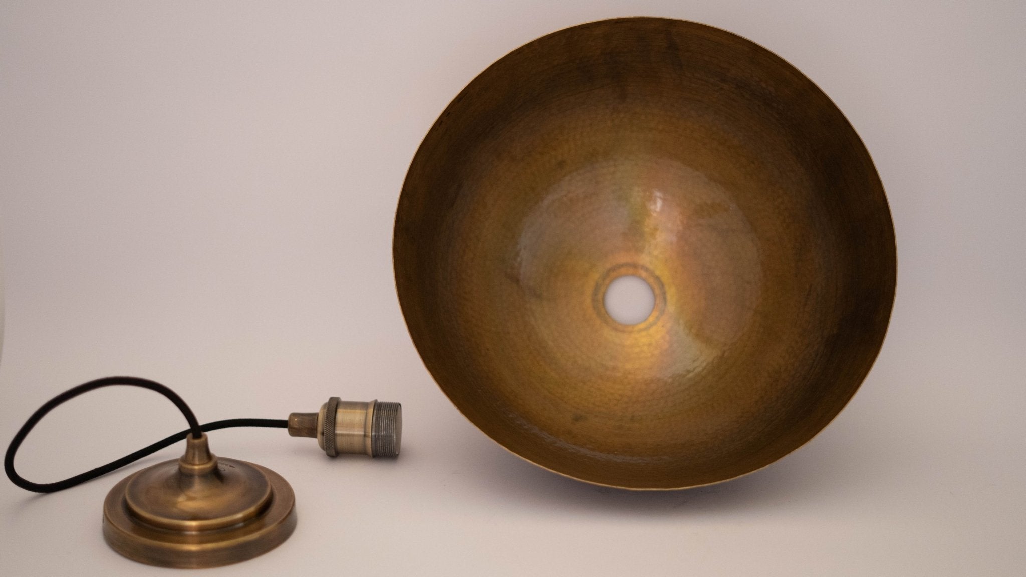 Hammered Pendant Light, Antique Brass Dome Ceiling Light, Kitchen Island Hanging Light Fixture alternate view 6