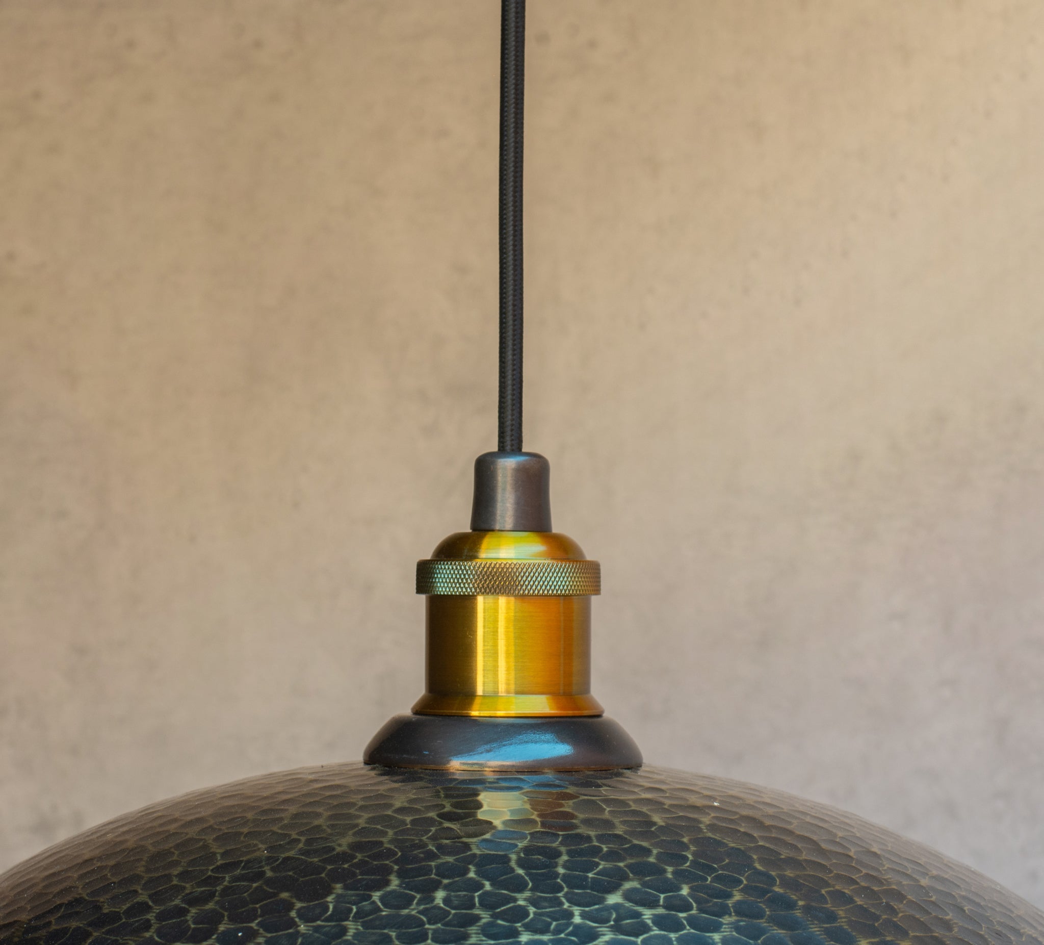 Hammered Pendant Light, Brass Dome Ceiling Light, Kitchen Island Hanging Light Fixture alternate view 5