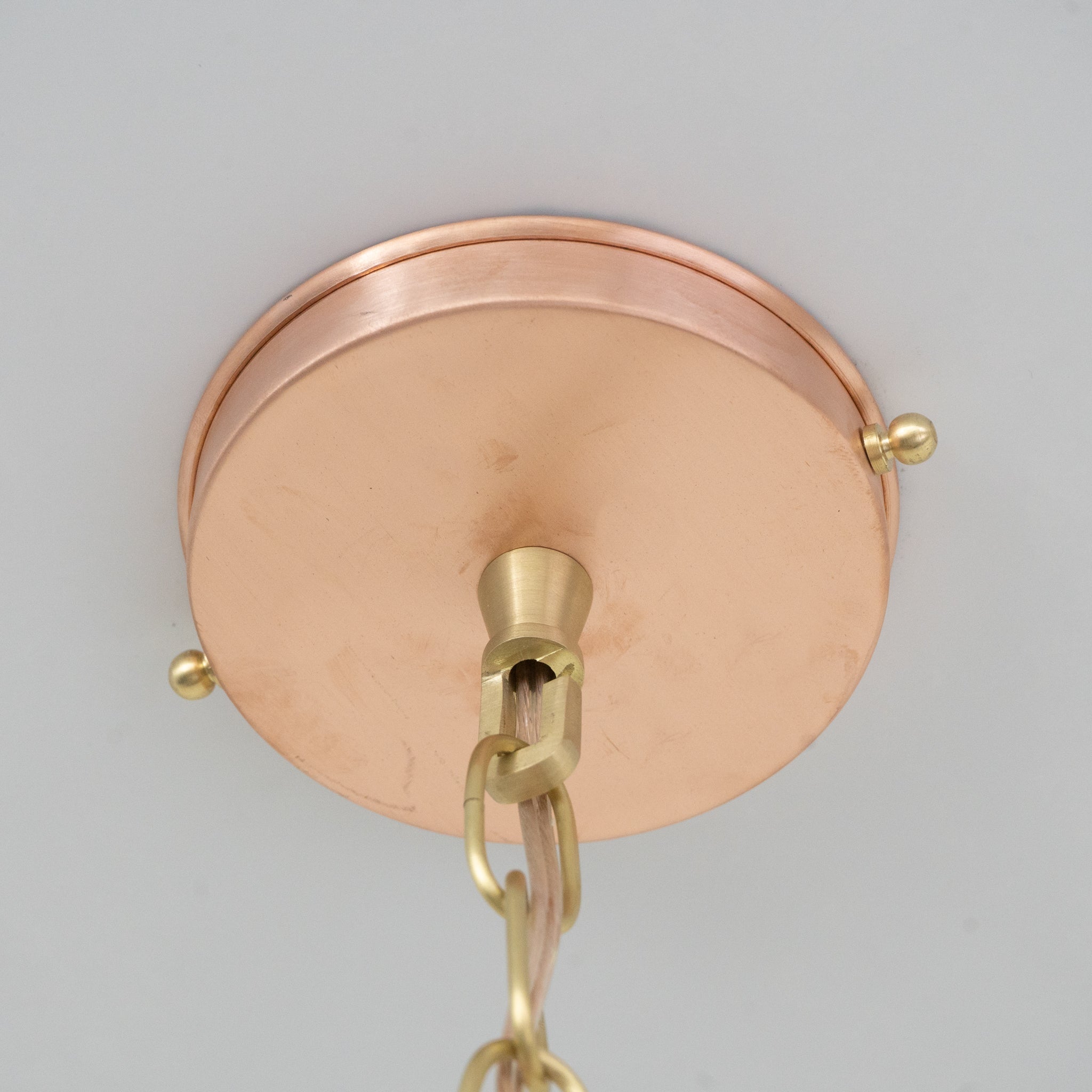 Hand-Hammered Wide Copper Dome Pendant - Rustic Moroccan Hanging Light for Kitchen & Dining alternate view 9