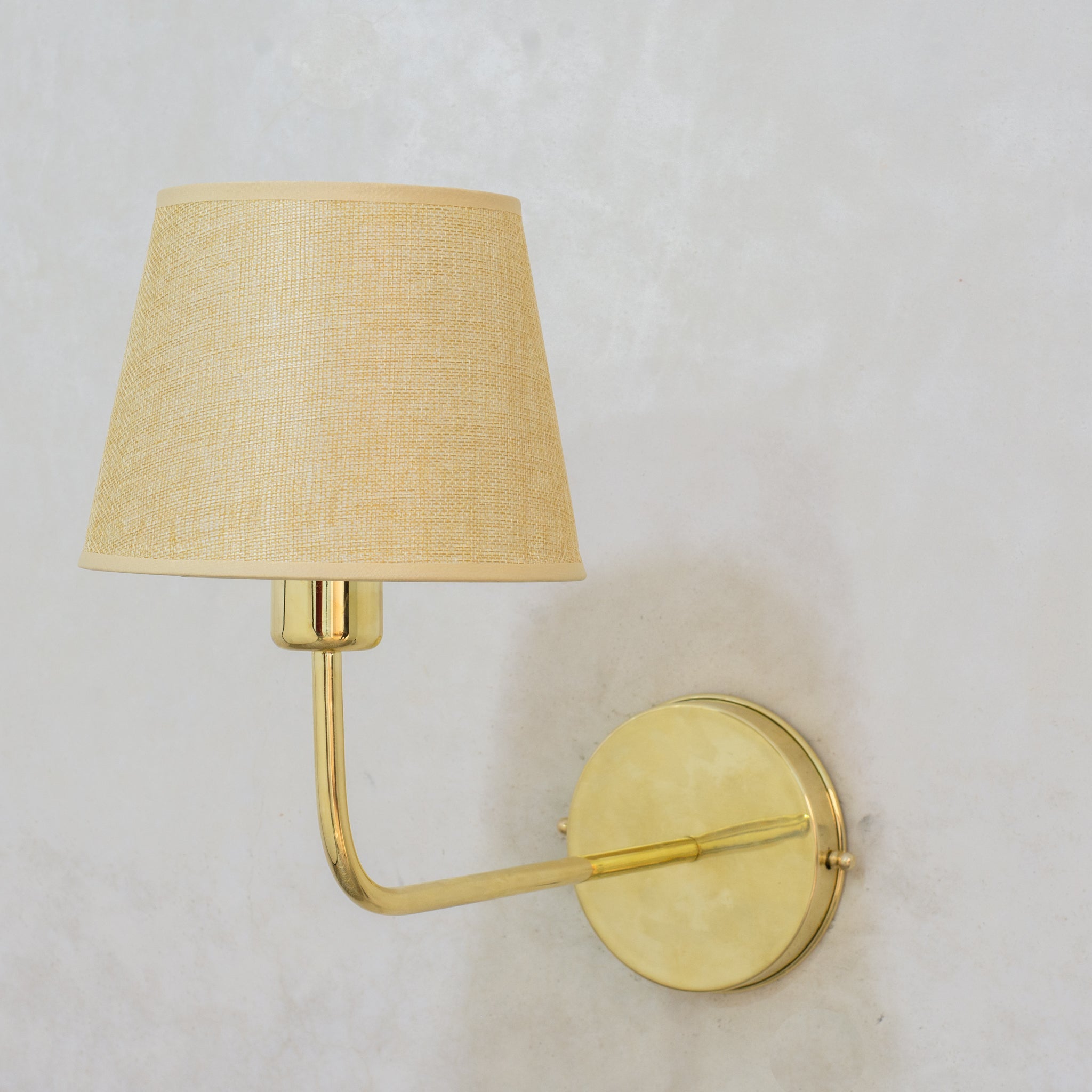 Handcrafted Brass Wall Sconce, Wall Light With Tissue Cover, Living Room Wall Light, Indoor Wall Lamp