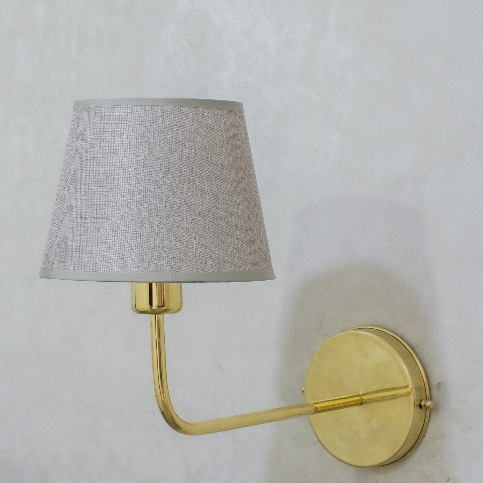 Handcrafted Brass Wall Sconce, Wall Light With Tissue Cover, Living Room Wall Light, Indoor Wall Lamp alternate view 2