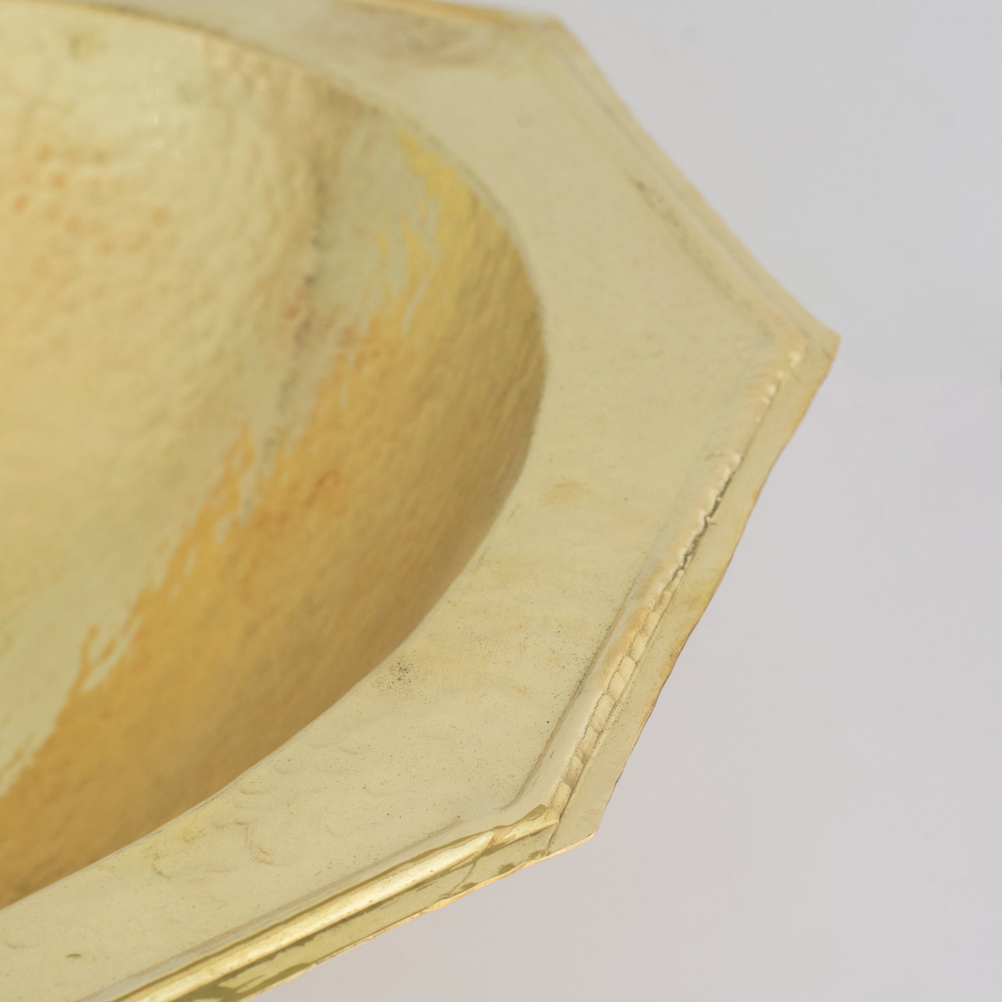 Handcrafted Decagon Solid Brass Hammered Sink | Drop-In alternate view 6