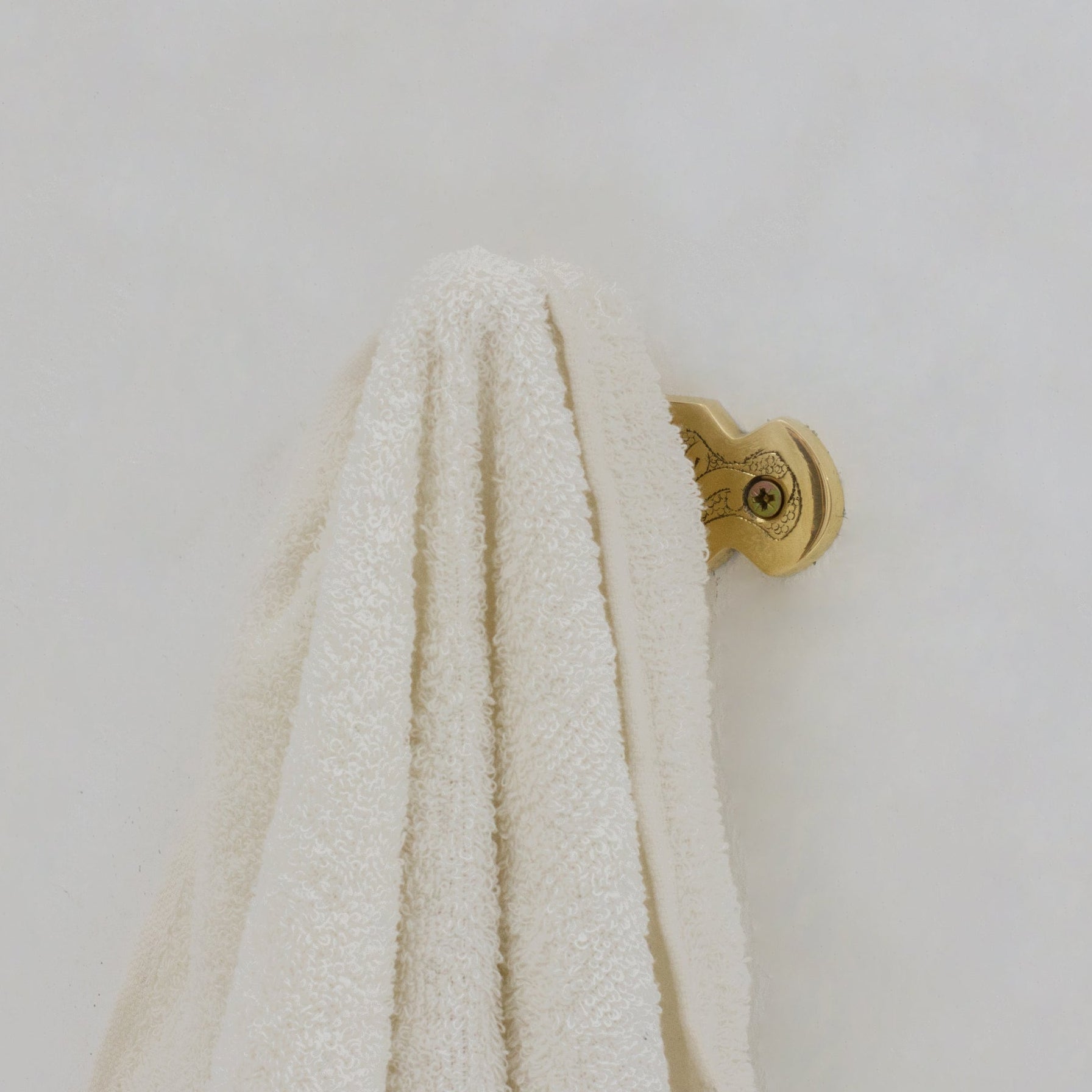 Handcrafted Single Hook, Engraved Wall Hook, Brass Coat Hook, Clothes Hooks alternate view 6