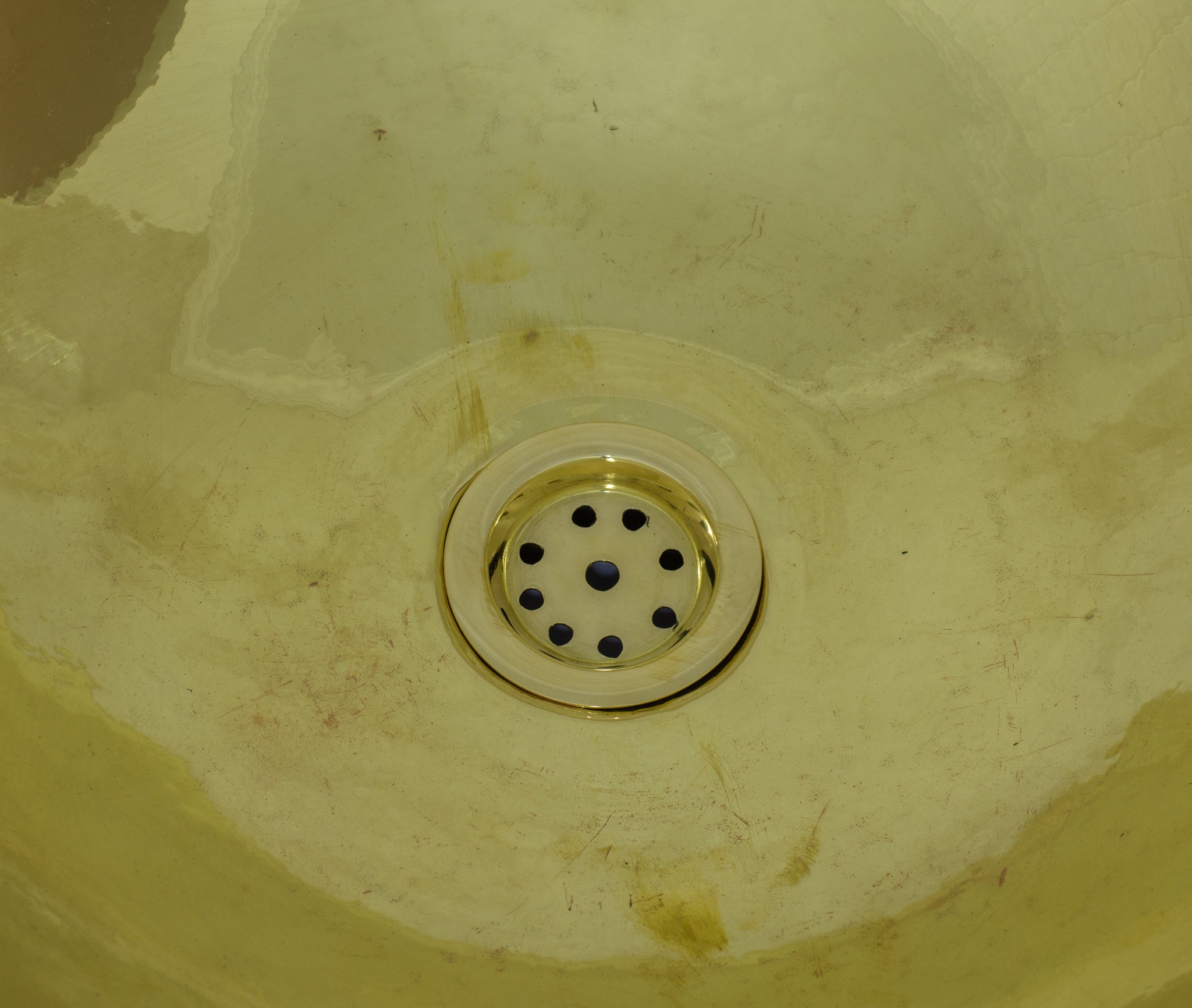 Handcrafted Solid Brass Drop-in Sink, Bathroom Sink, Round Sink, Drop-in Basin Sink alternate view 7