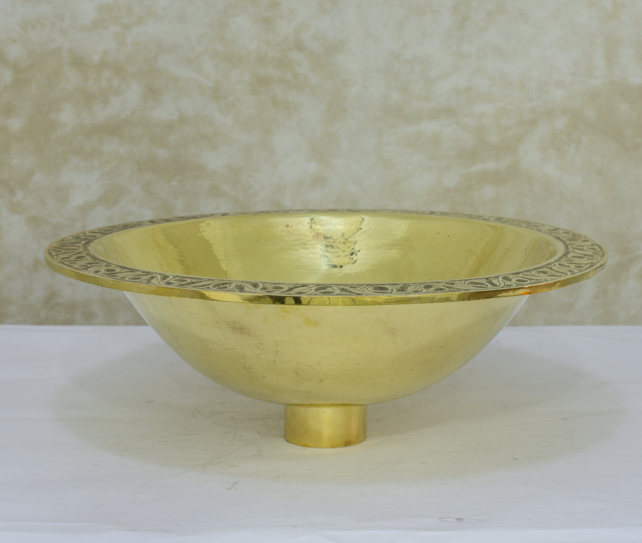 Handcrafted Solid Brass Drop-in Sink, Bathroom Sink, Round Sink, Drop-in Basin Sink alternate view 6
