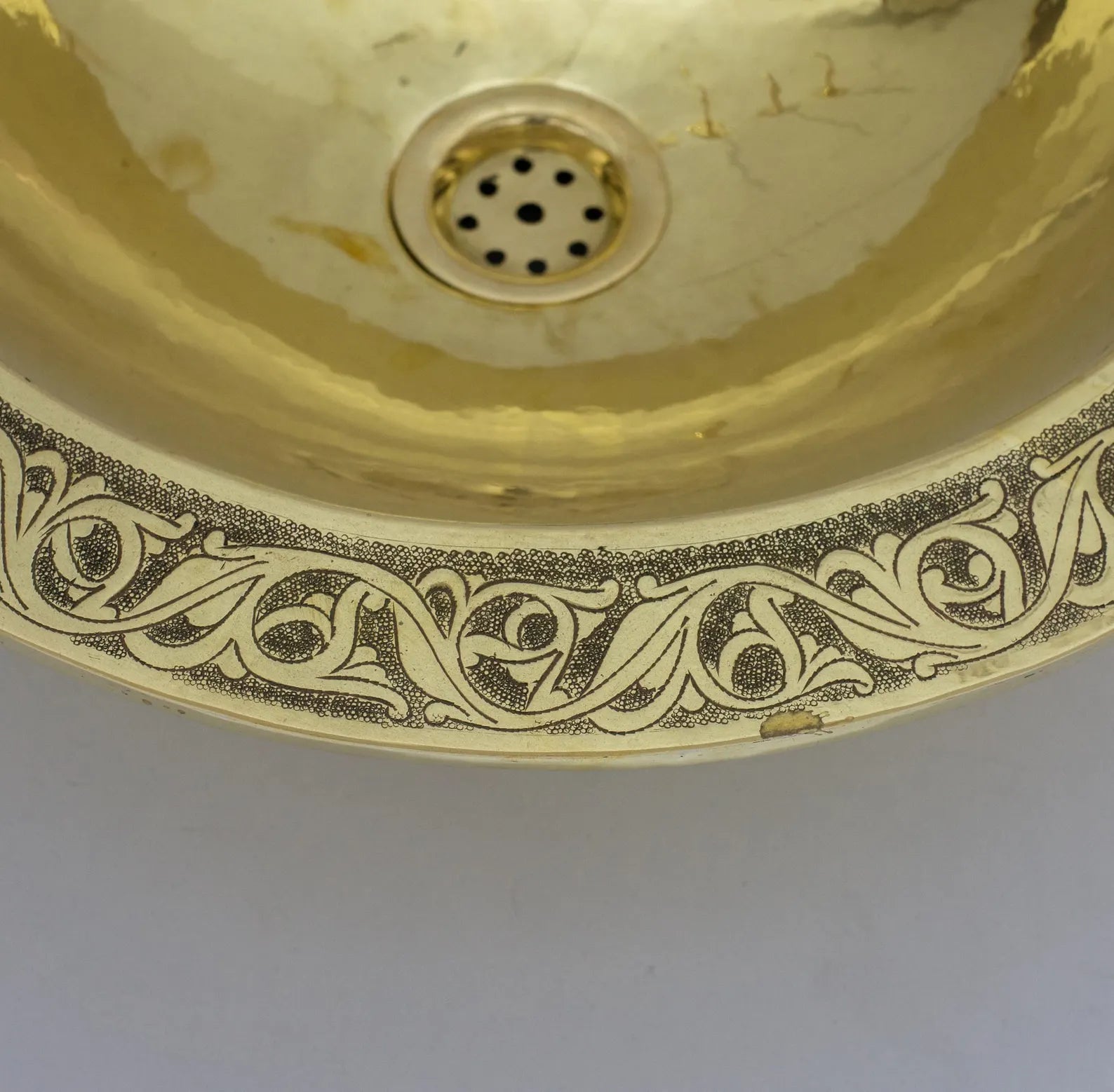 Handcrafted Solid Brass Drop-in Sink, Bathroom Sink, Round Sink, Drop-in Basin Sink alternate view 3