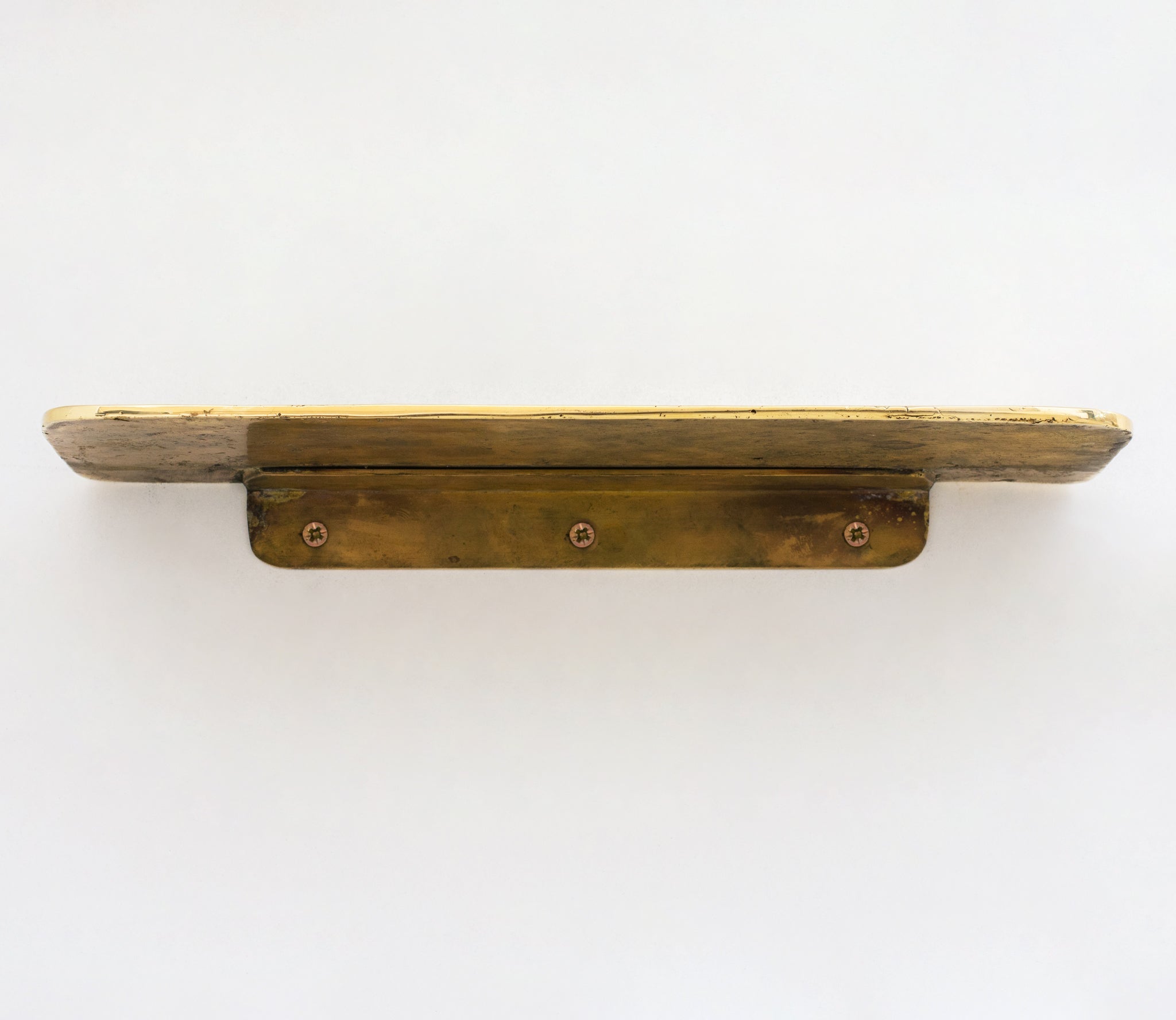 Handcrafted Solid Brass Floating Shelf, Bathroom Shelf Brass, Wall Mount Bathroom Soap Holder alternate view 9