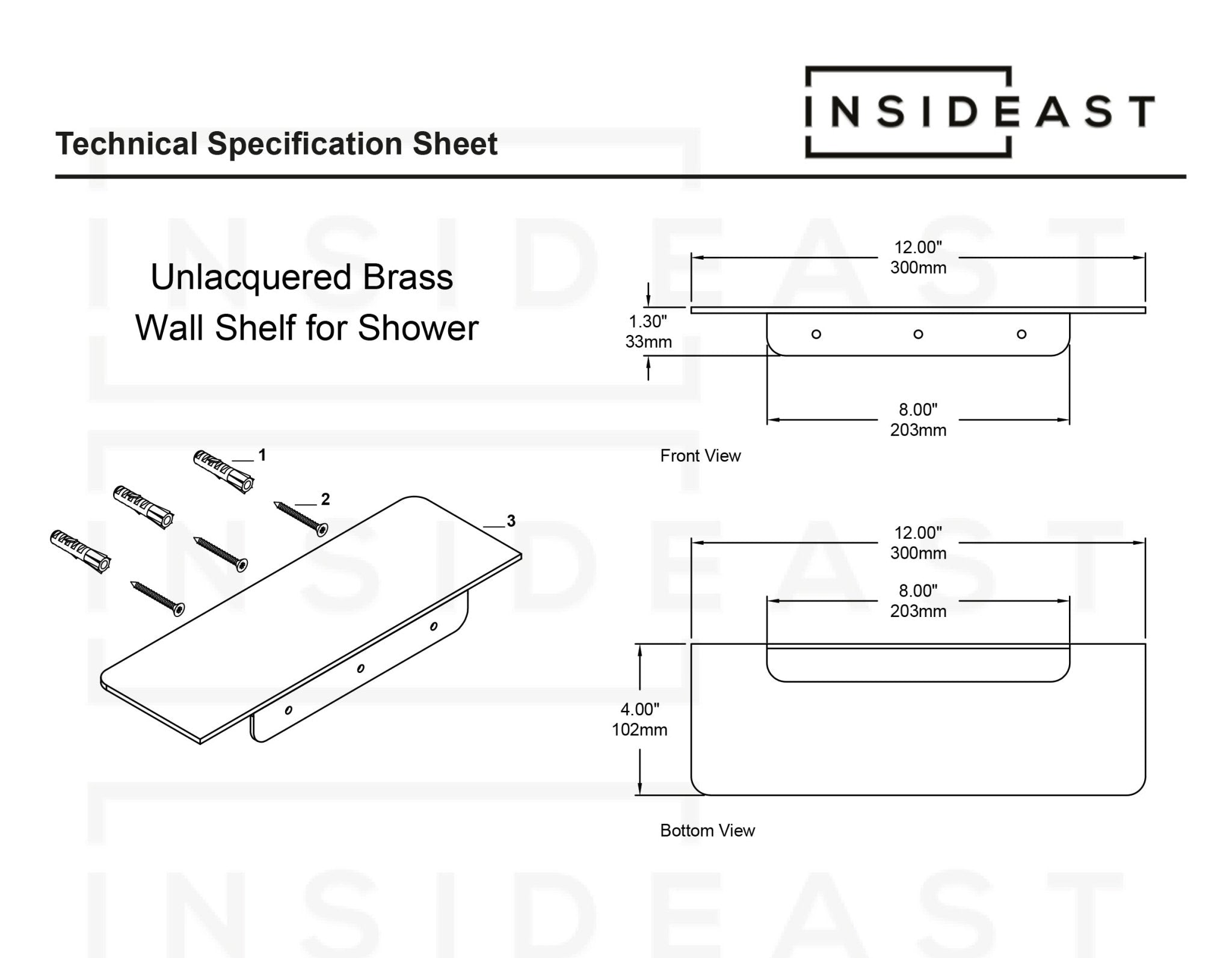 Handcrafted Solid Brass Floating Shelf, Bathroom Shelf Brass, Wall Mount Bathroom Soap Holder alternate view 11