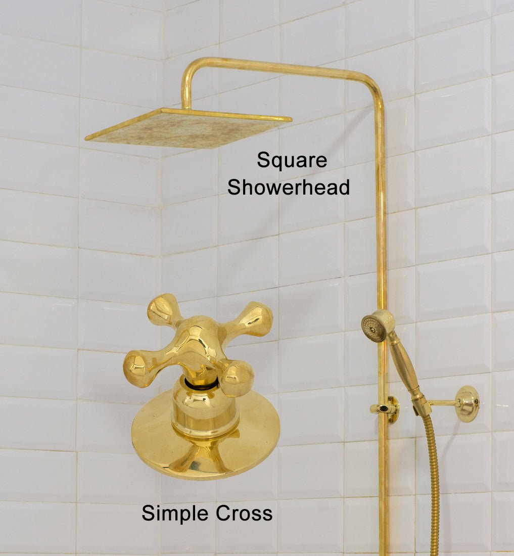 Heritage - Unlacquered Brass Exposed Shower System With Handheld alternate view 4