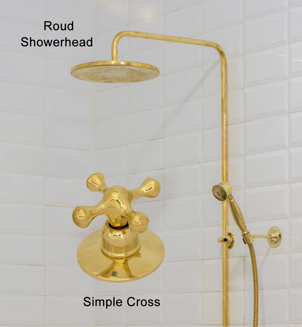 Heritage - Unlacquered Brass Exposed Shower System With Handheld alternate view 5