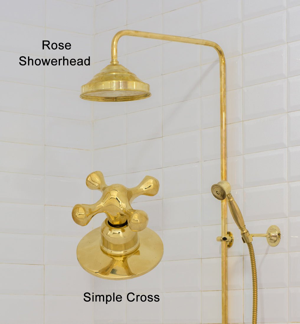 Heritage - Unlacquered Brass Exposed Shower System With Handheld alternate view 3