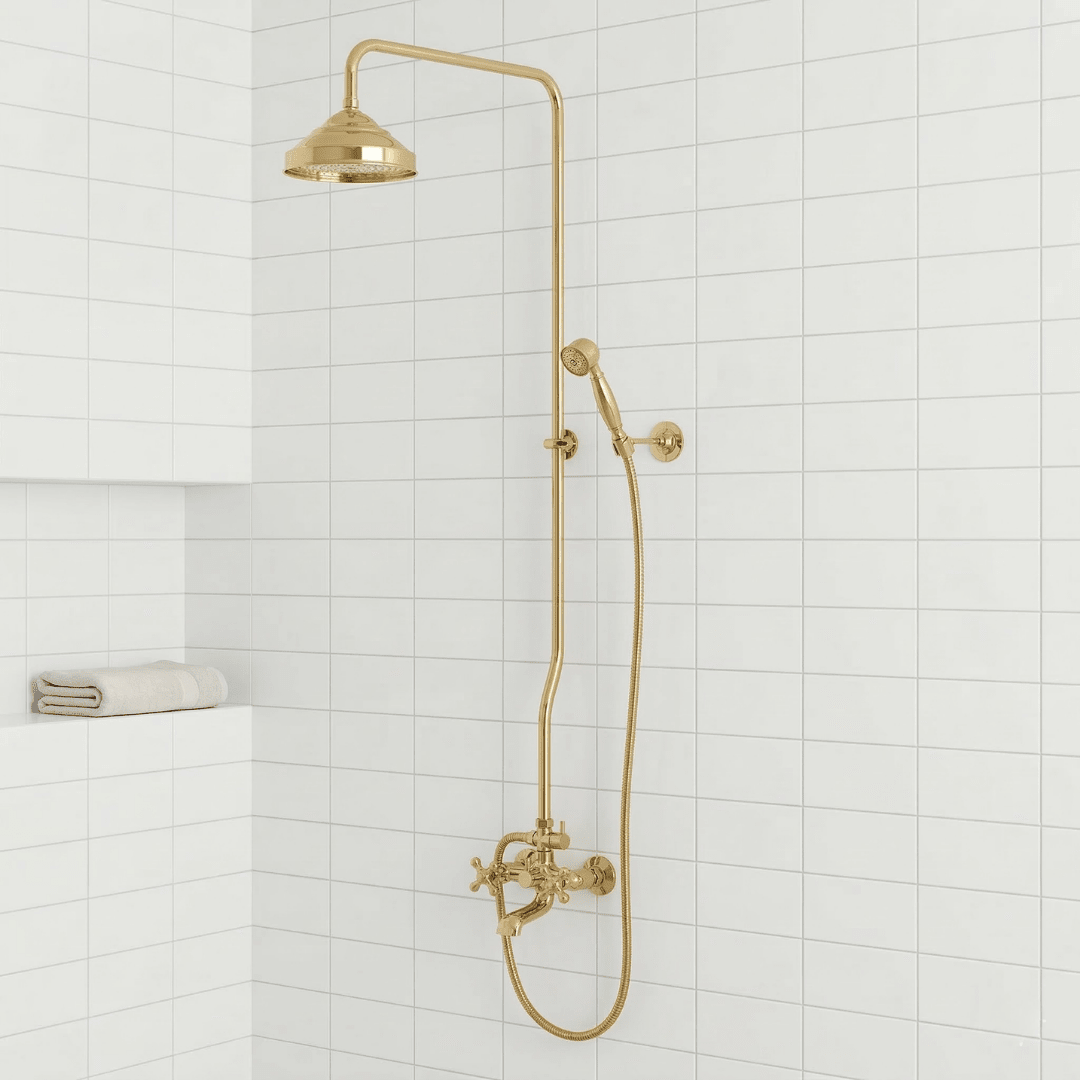 Heritage - Unlacquered Brass Exposed Shower System With Tub Filler alternate view 2