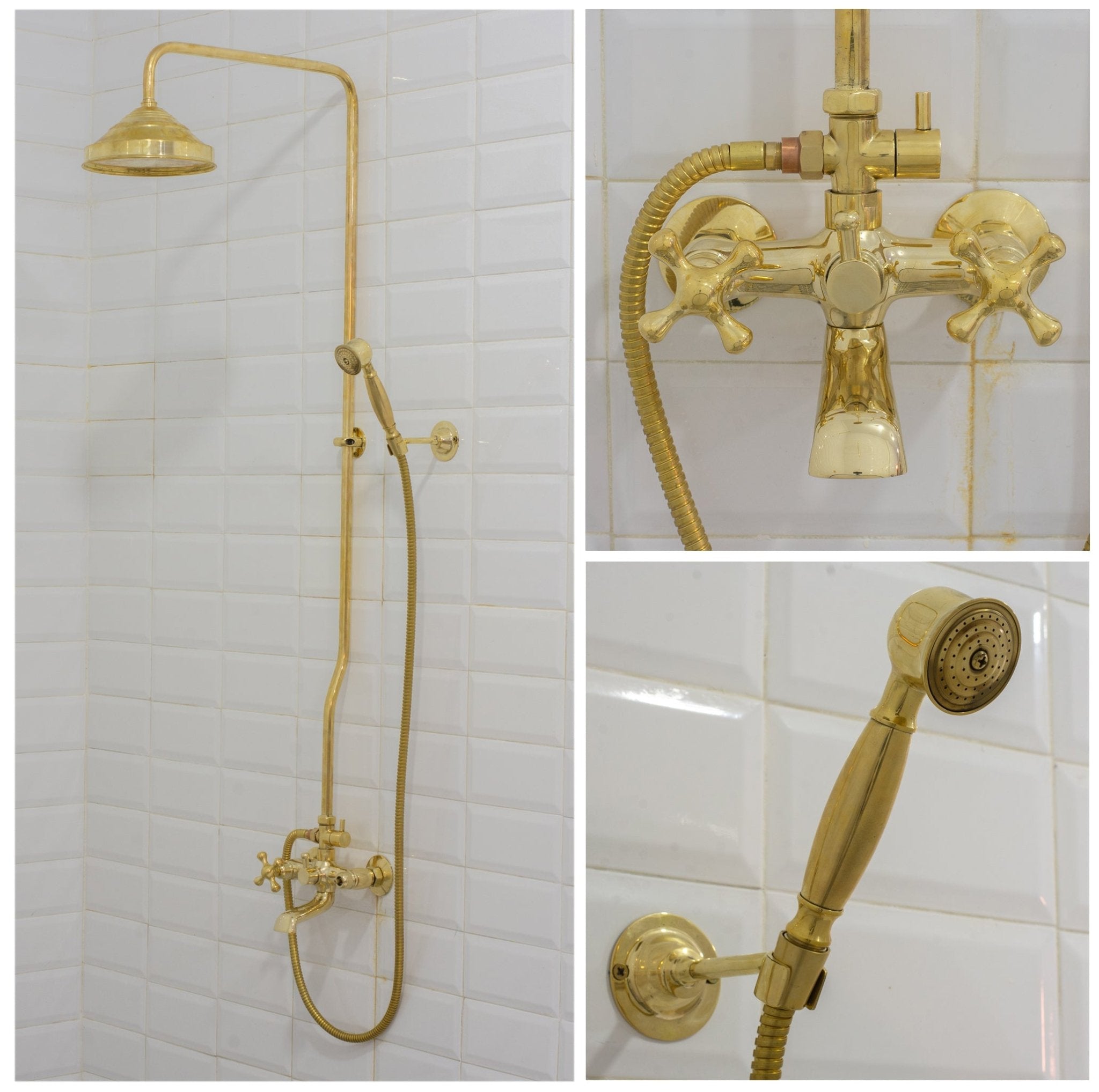 Heritage - Unlacquered Brass Exposed Shower System With Tub Filler alternate view 7