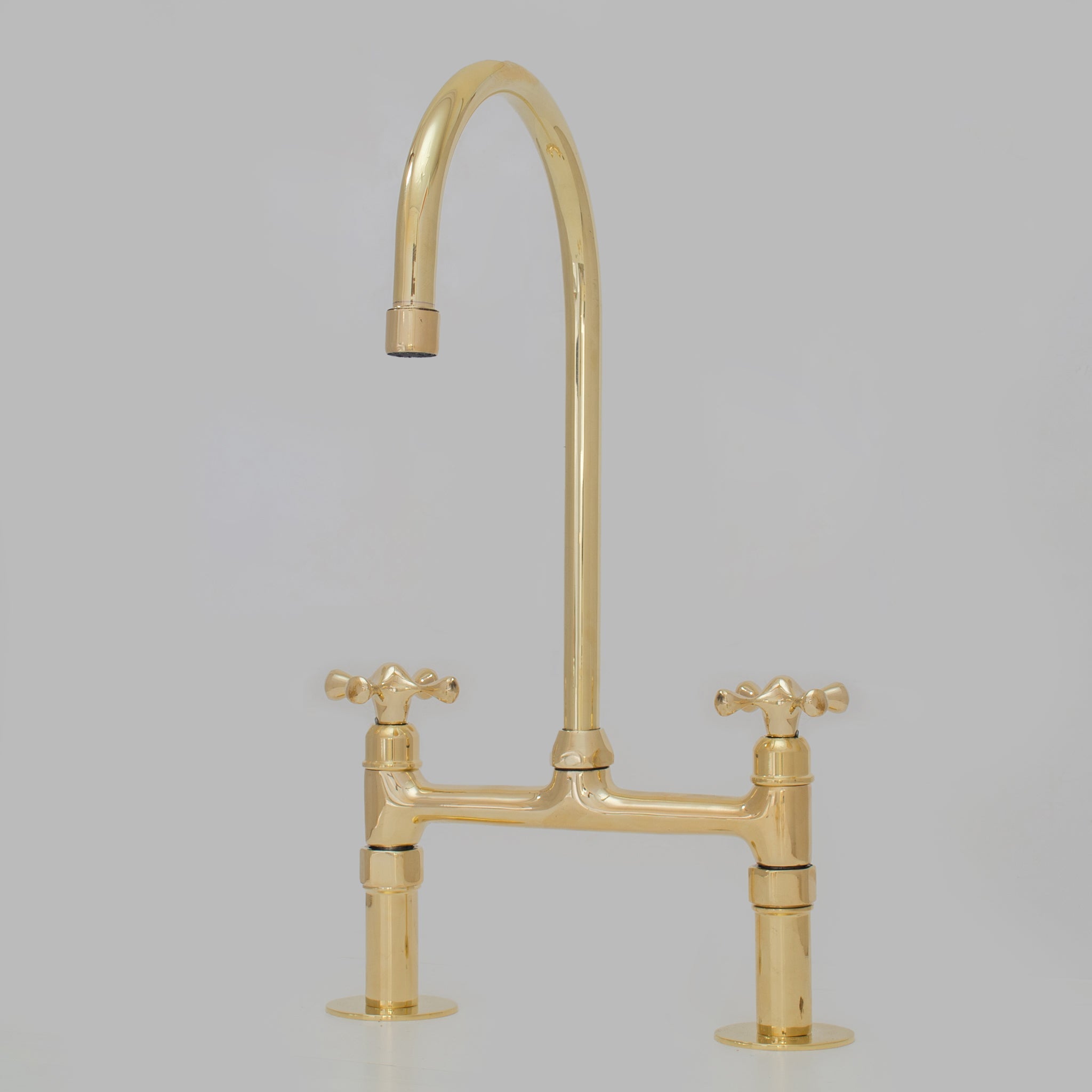 Heritage - Unlacquered Brass Kitchen Bridge Faucet alternate view 3