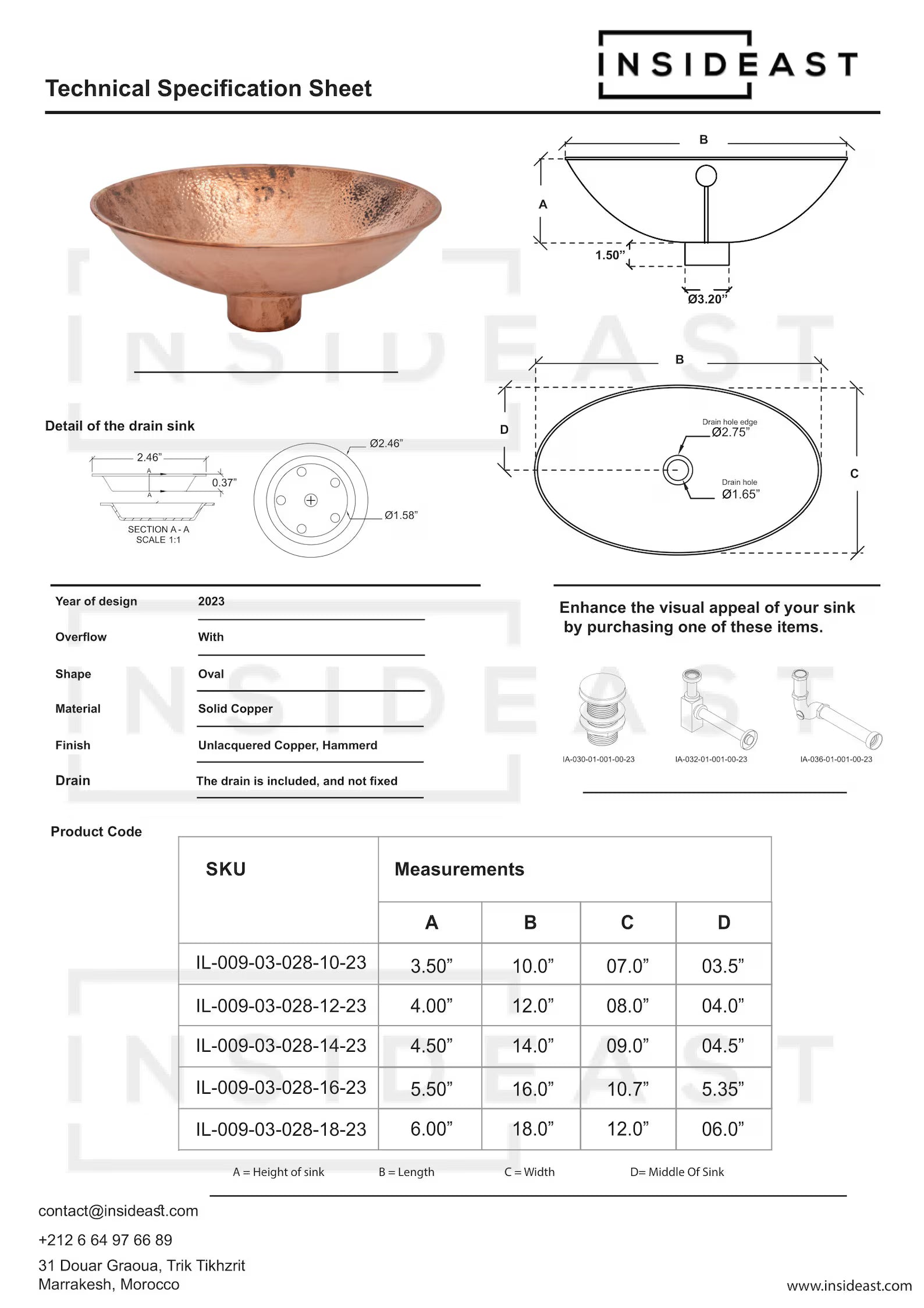 Oval Solid Copper Vessel Sink, Hammered Bathroom Vanity Sink, Powder Room Basin Sink alternate view 9