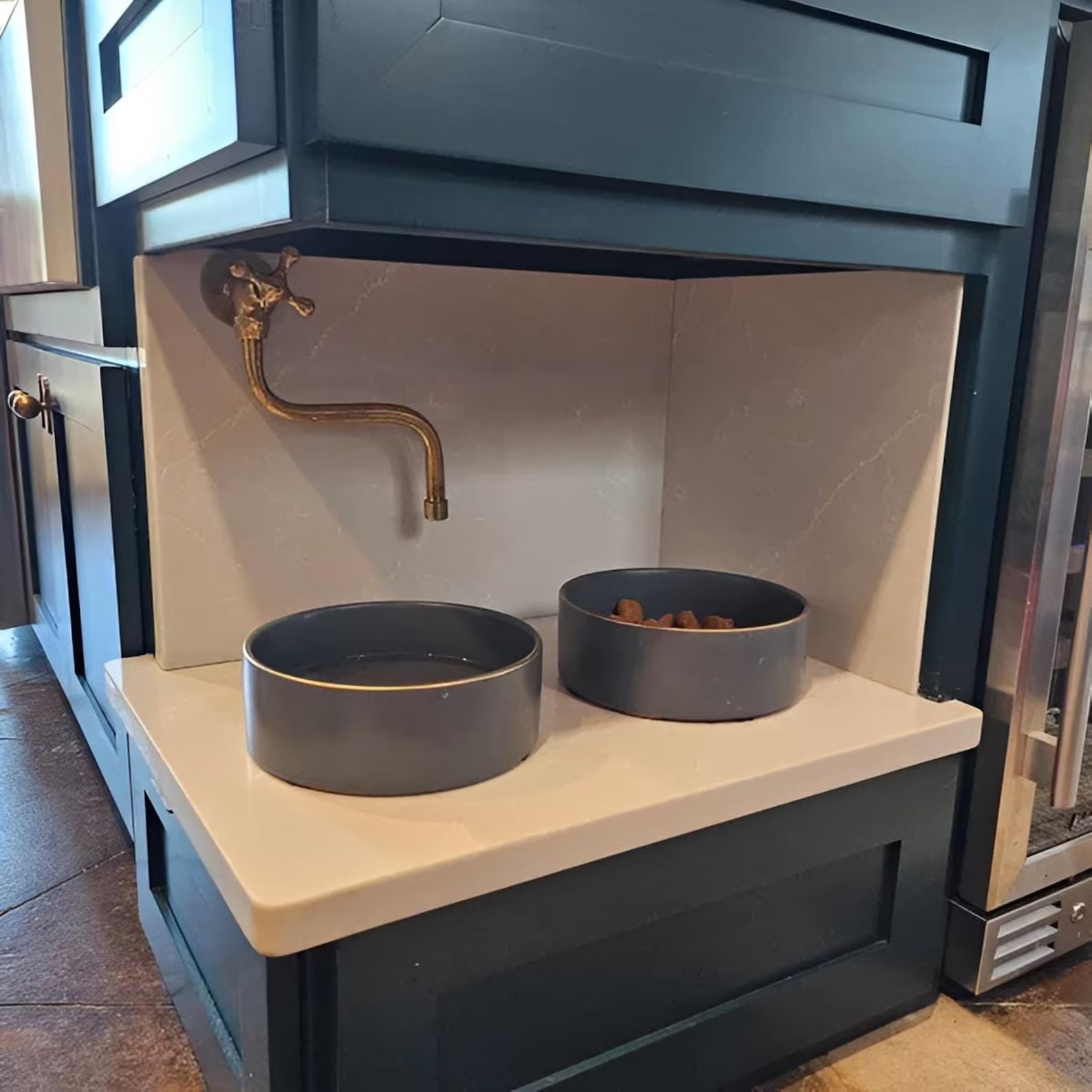 Unlacquered Brass Wall Mount Stove Faucet, Brass Pot Filler Faucet With Swiveling Neck alternate view 3