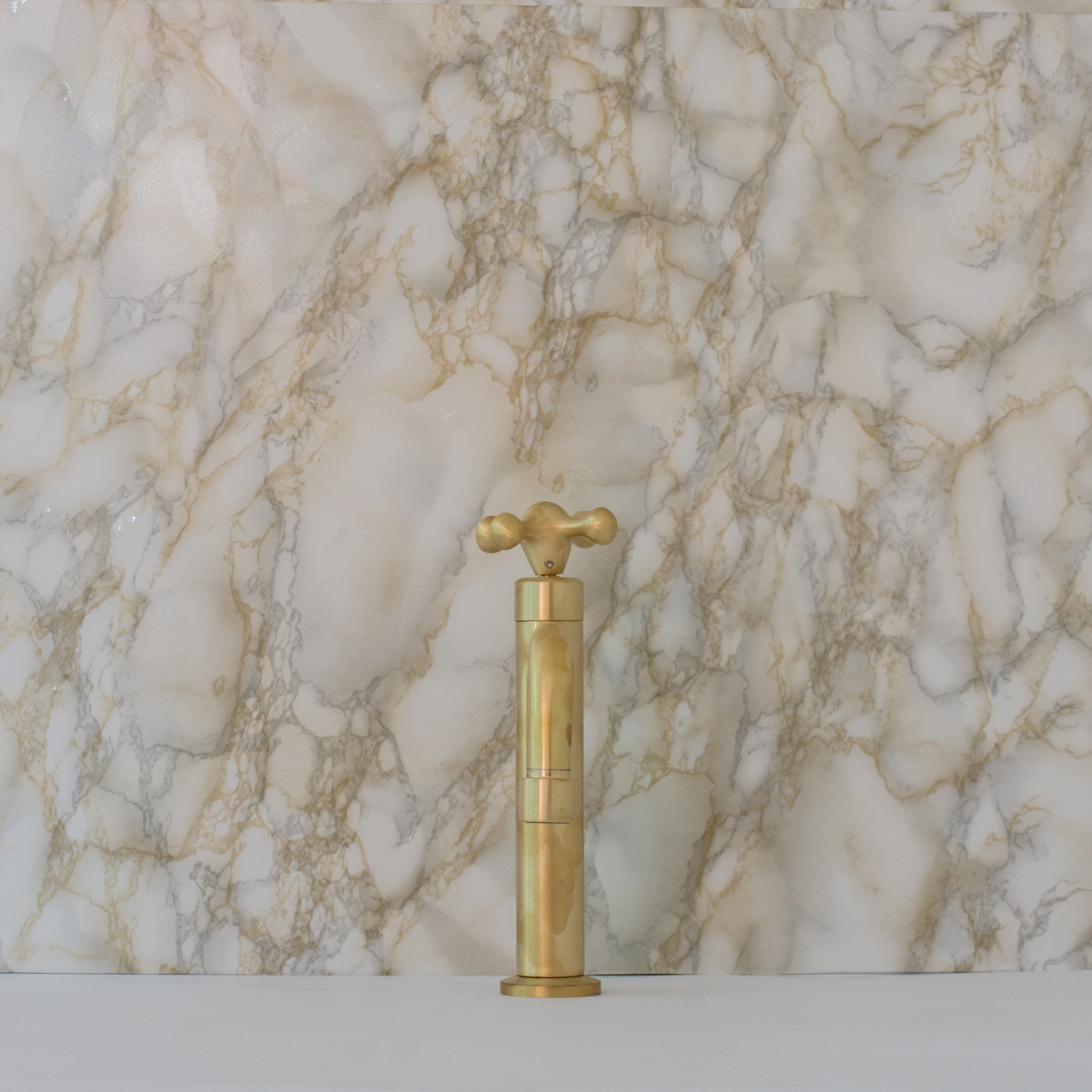 Kitchen Cold Water Faucet Brass, Brushed Brass Cold Water Dispenser Faucet, Single Hole Kitchen Tap, Deck Mount Brass Faucet alternate view 5