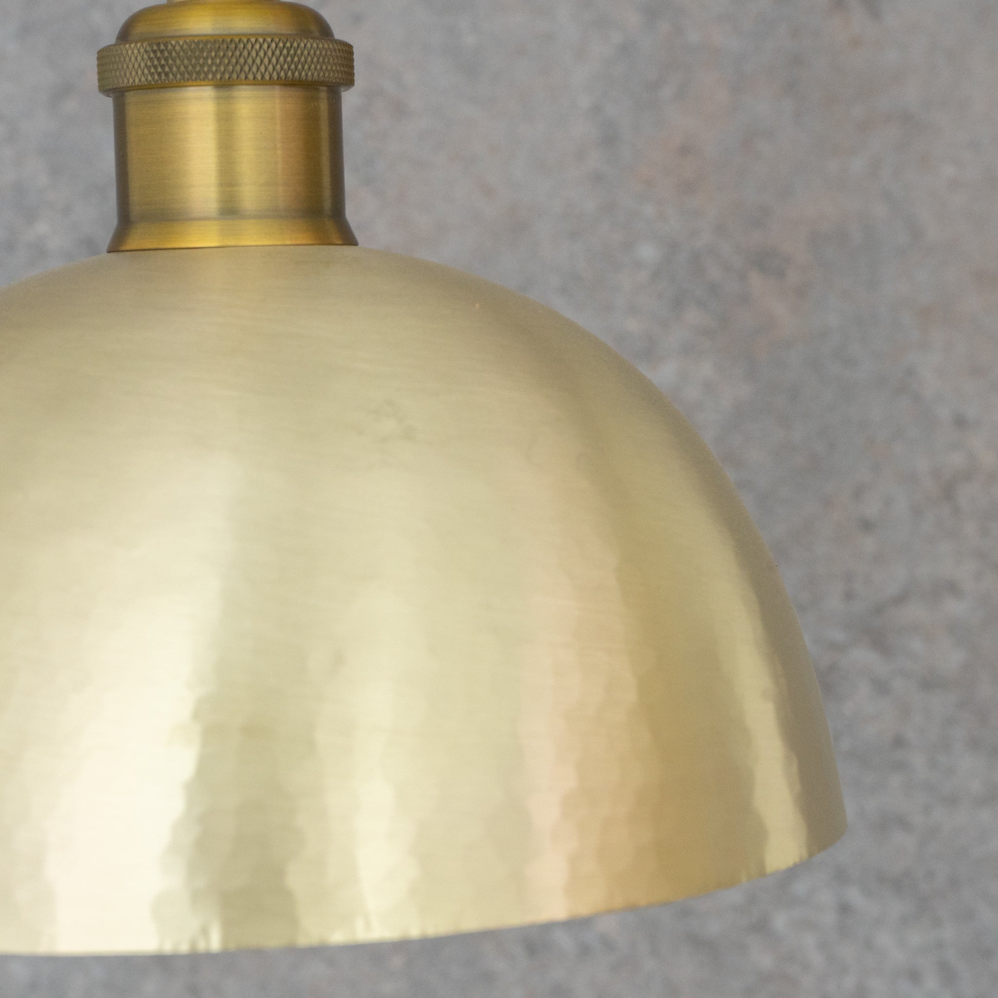 Luminous Soft-Hammered Brass Dome Pendant - Traditional Moroccan brass Light alternate view 3