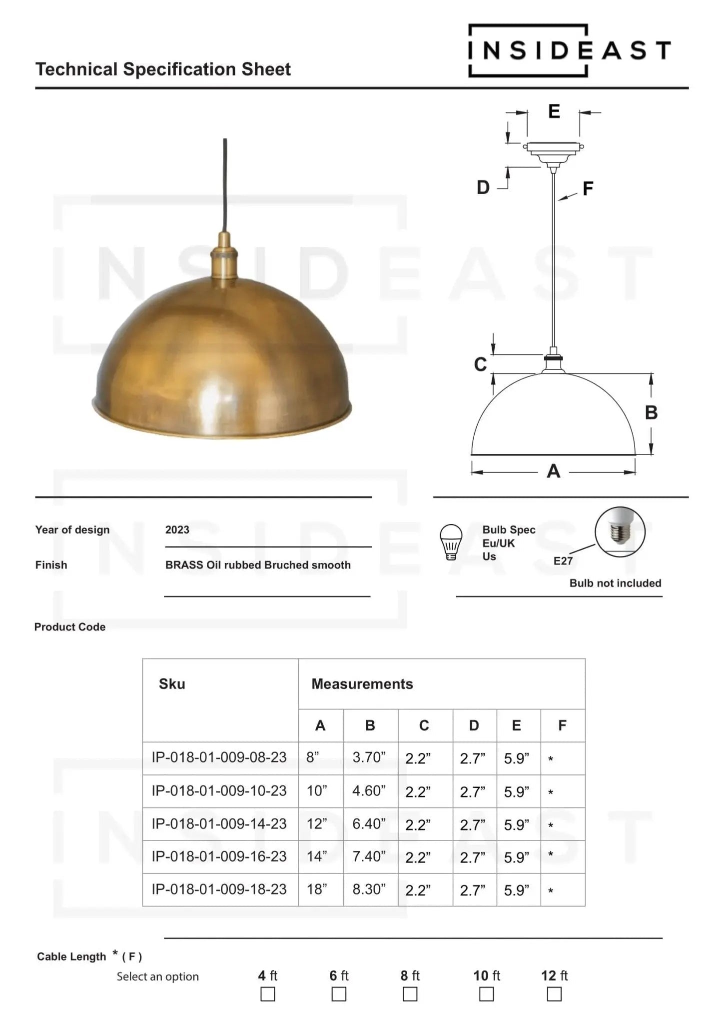 Oil Rubbed Bronze Dome Pendant Light, Bronze Ceiling Dome Lampshade alternate view 13