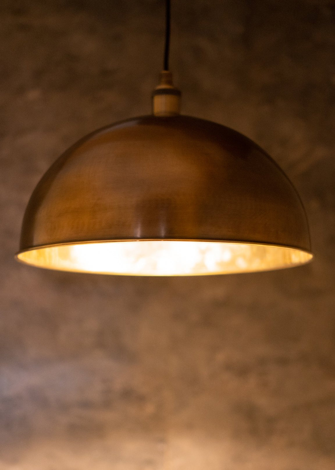 Oil Rubbed Bronze Dome Pendant Light, Bronze Ceiling Dome Lampshade alternate view 2