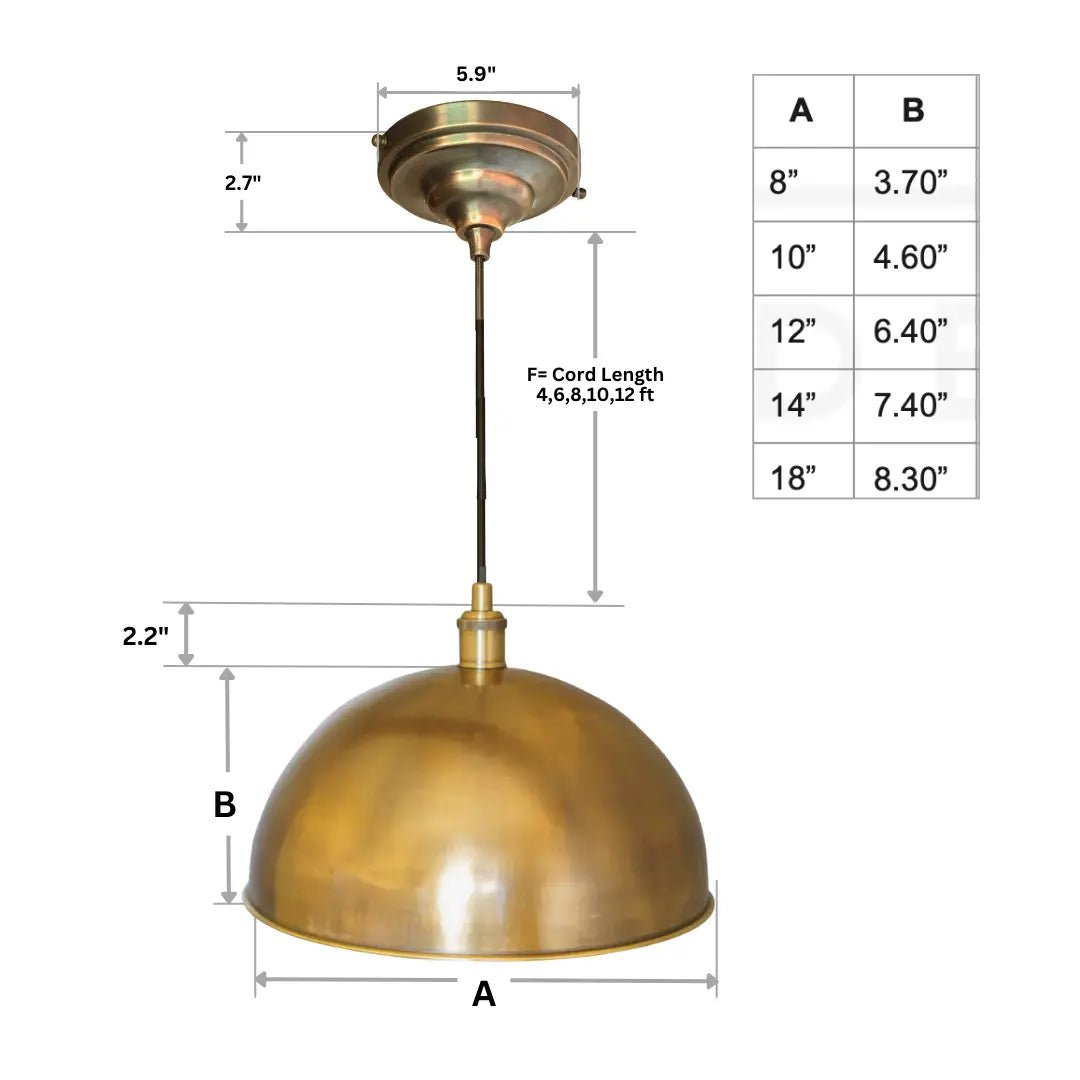 Oil Rubbed Bronze Dome Pendant Light, Bronze Ceiling Dome Lampshade alternate view 14