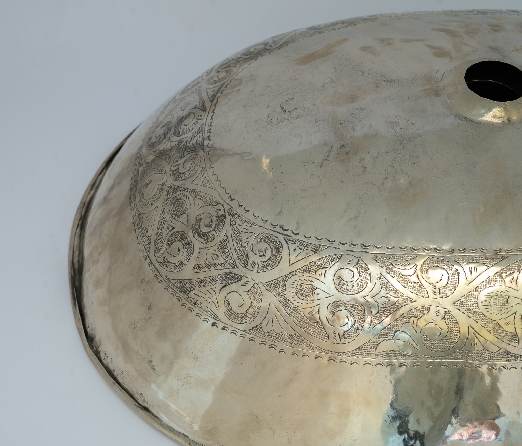 Oval Silver Bathroom Sink – German Silver Vessel Sink – Countertop Washbasin for Powder Room alternate view 2