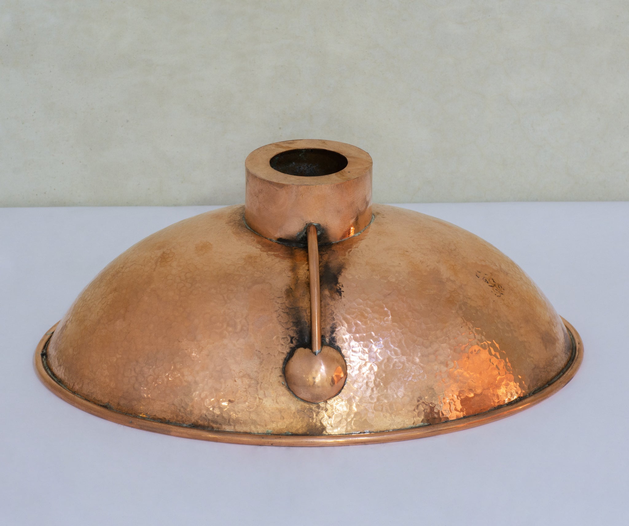 Oval Solid Copper Vessel Sink, Hammered Bathroom Vanity Sink, Powder Room Basin Sink alternate view 6