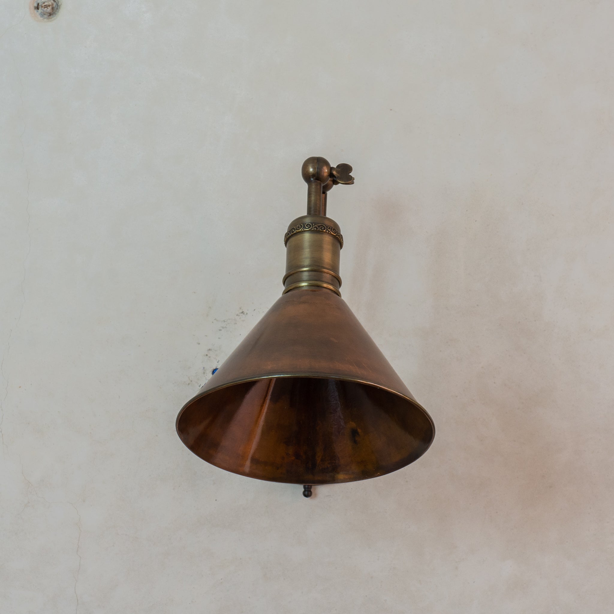 Oxidized Copper Wall Sconce, Swing Arm Light, 3-Point Adjustable Sconce, Wall Light With Copper Shade, Swivel Wall Lamp Copper alternate view 5