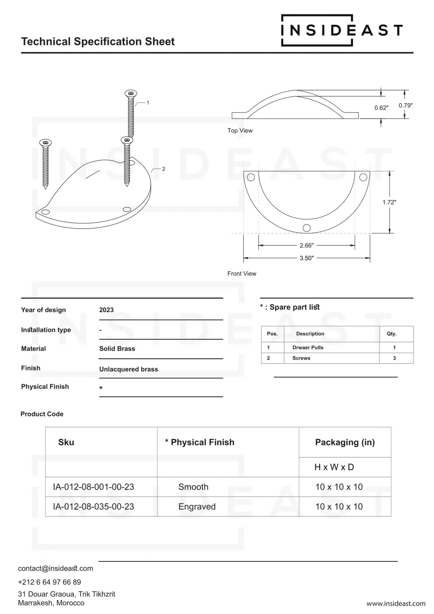 Pack of 3 Brass Kitchen Cup Handles, Handmade Cabinet Knobs, Unlacquered Brass Cup Pull Handles alternate view 8