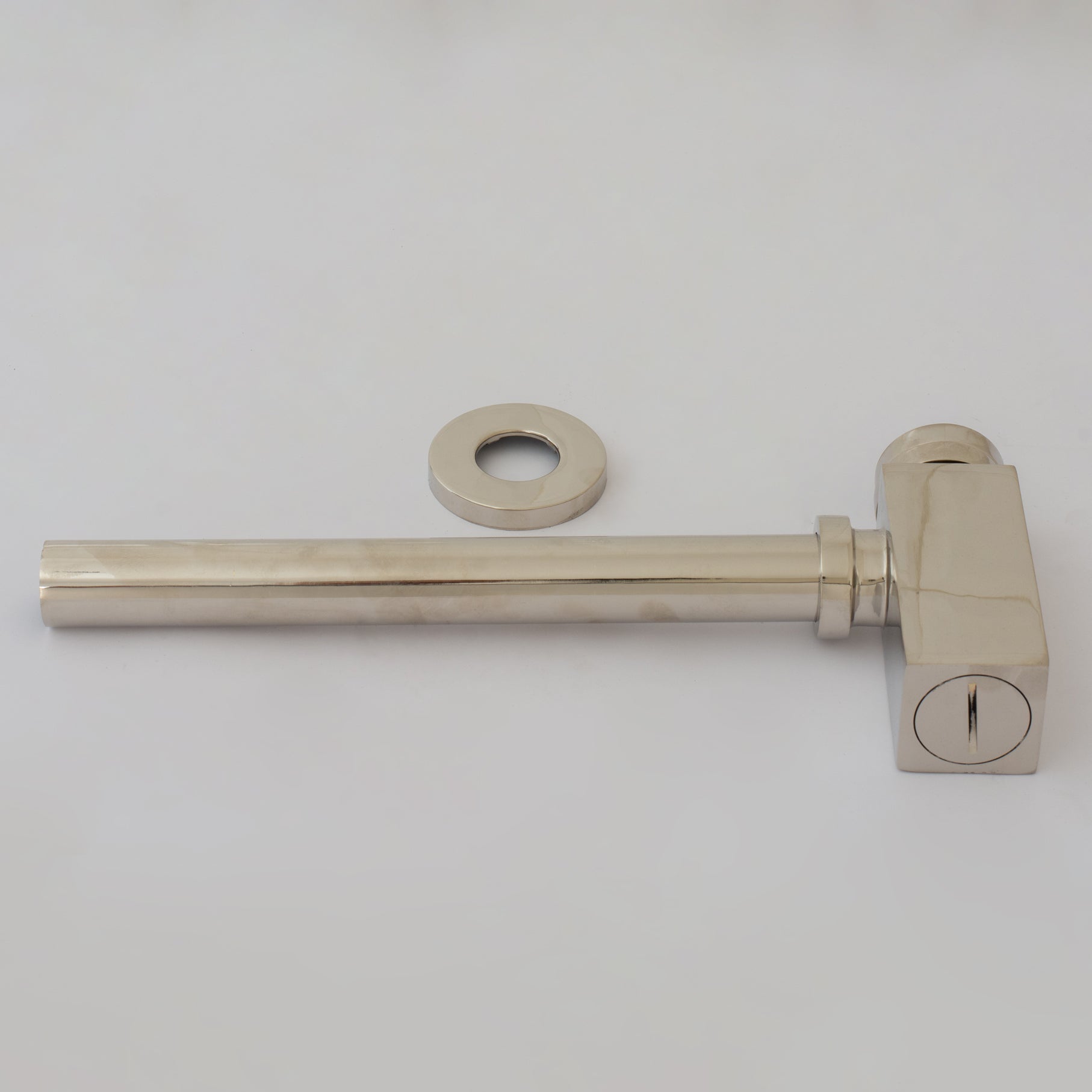 Polished Nickel P-trap, Nickel Water Trap, Bathroom Sink Drain Tailpiece, Drain Kit with Flange, Bathroom Sink Siphon alternate view 4