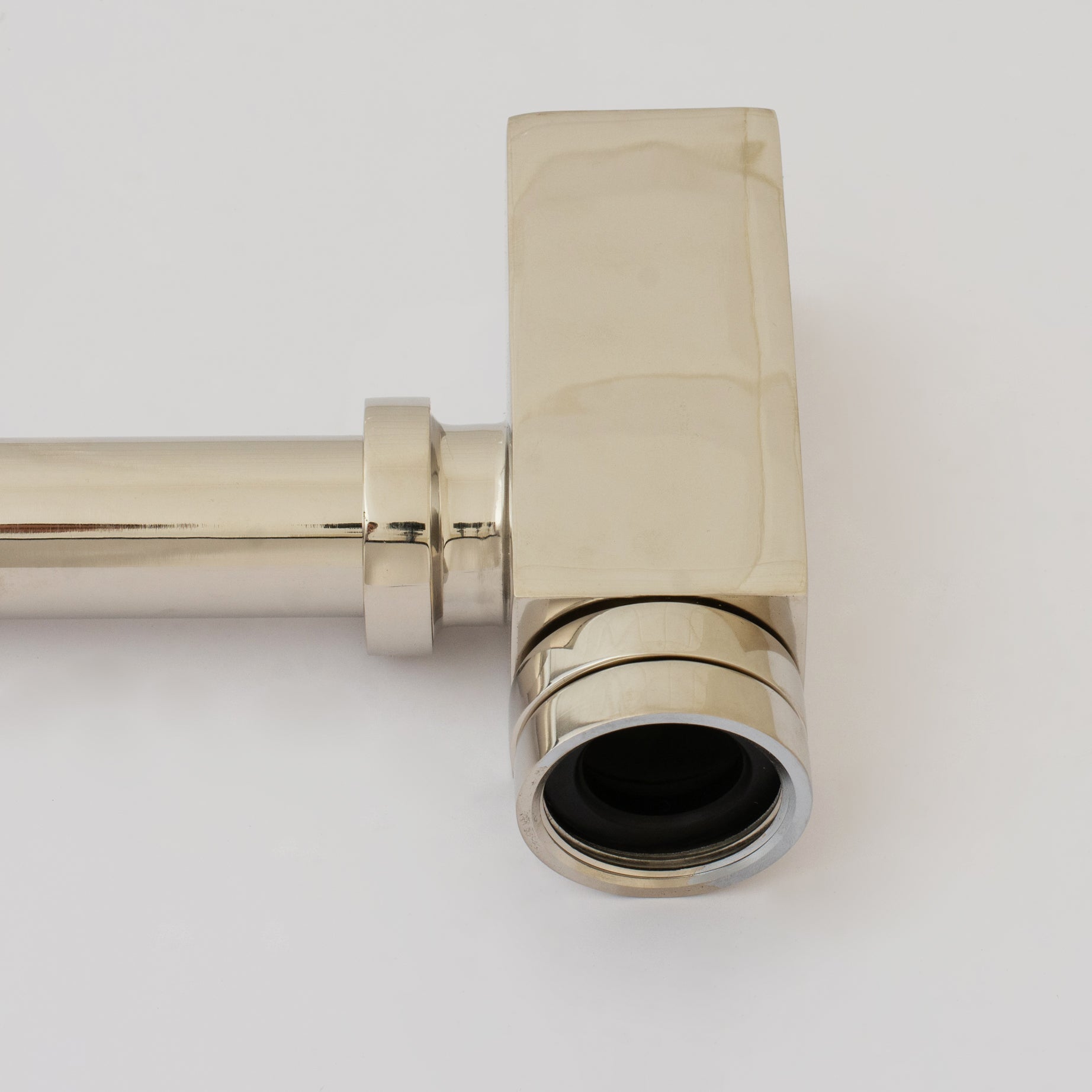 Polished Nickel P-trap, Nickel Water Trap, Bathroom Sink Drain Tailpiece, Drain Kit with Flange, Bathroom Sink Siphon alternate view 2