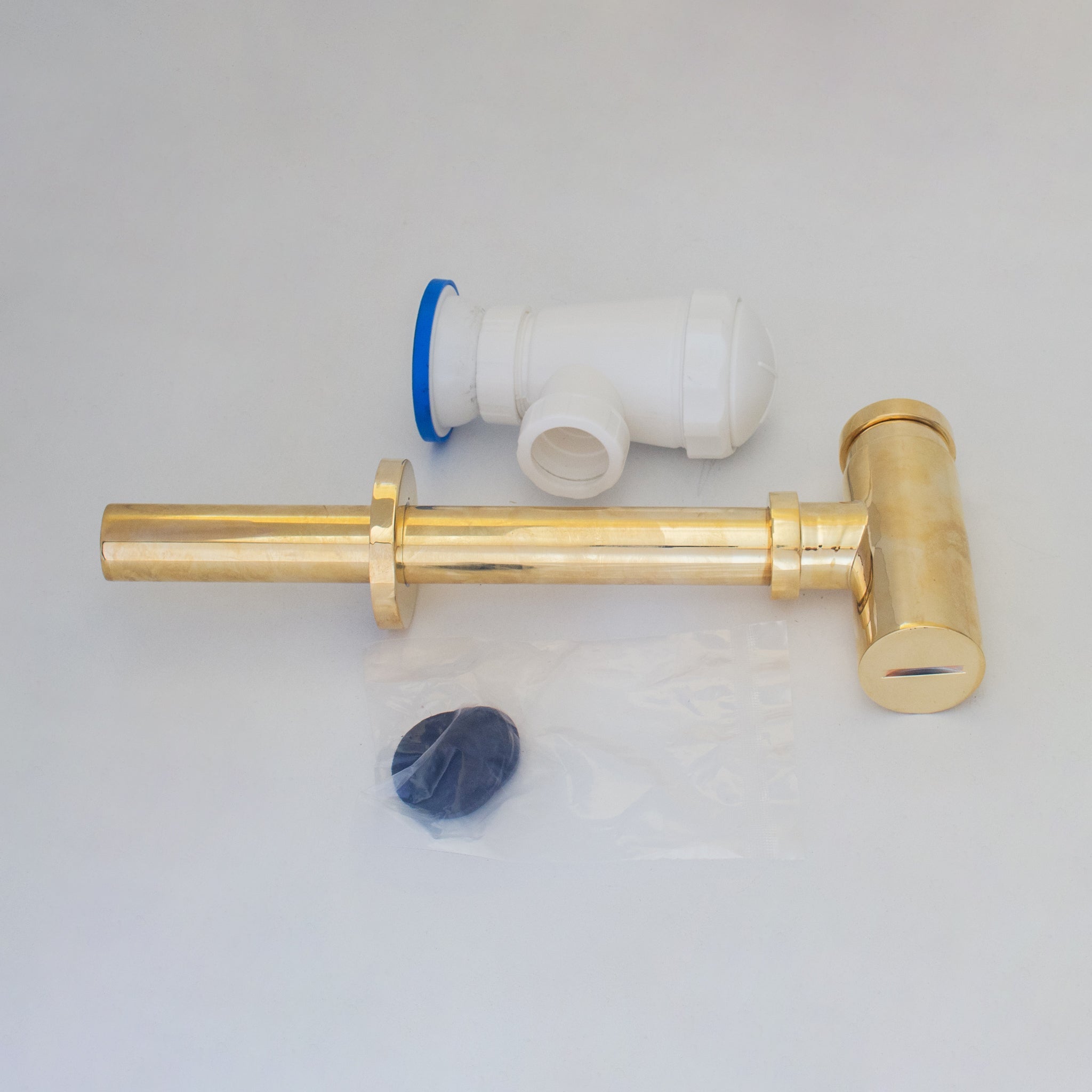Round Solid Brass Bottle P-Trap & Push-Up Drain alternate view 8