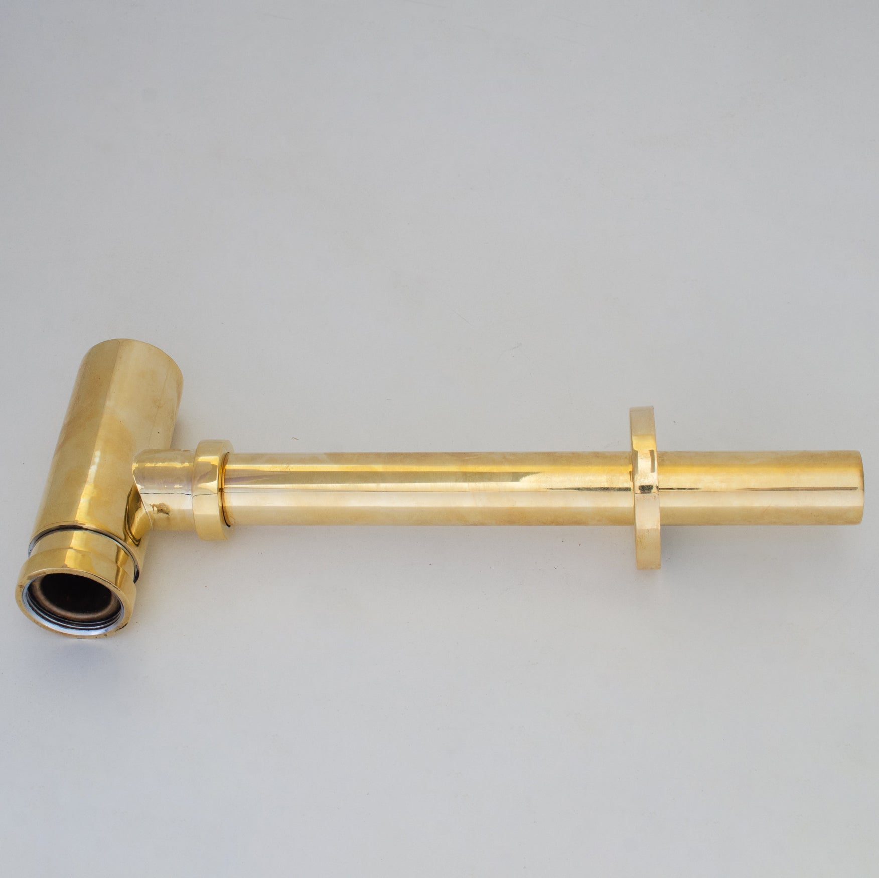 Round Solid Brass Bottle P-Trap & Push-Up Drain alternate view 4