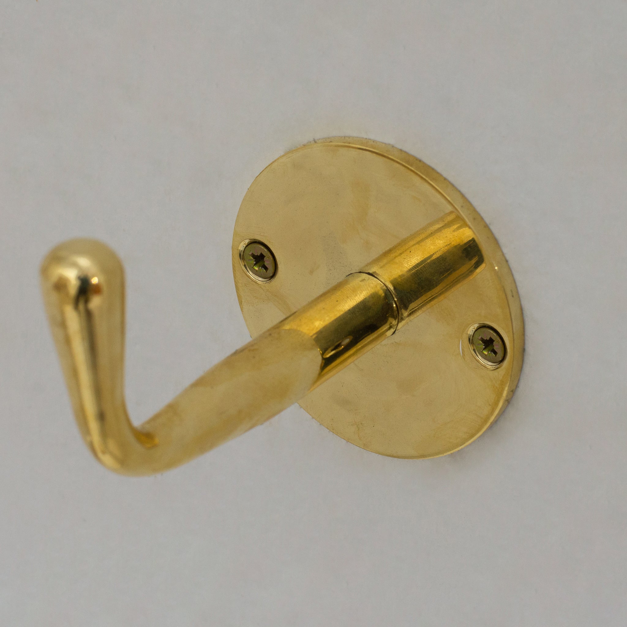Single Hook solid Unlacquered Brass , Handmade Brass Hook, Coat Hook, Wall Hook alternate view 2