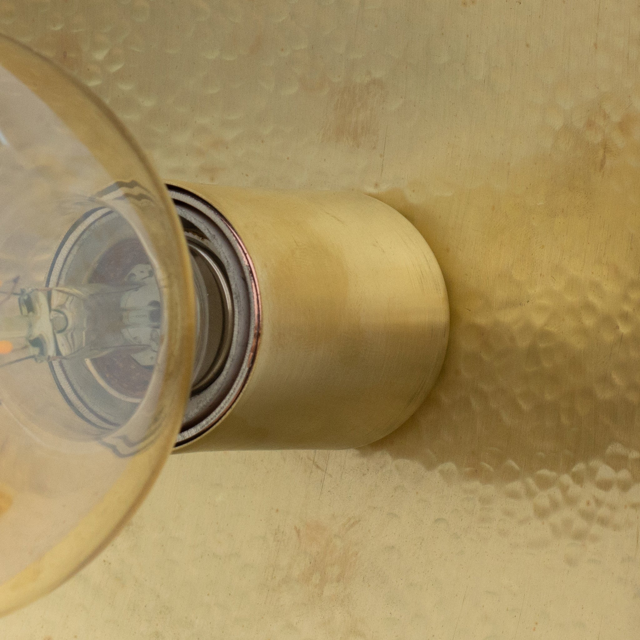 Smooth Hammered Brass Wall Sconce, Vanity Wall Lamp, Wall Light, Sconce Fixture, Wall Mount Light alternate view 4