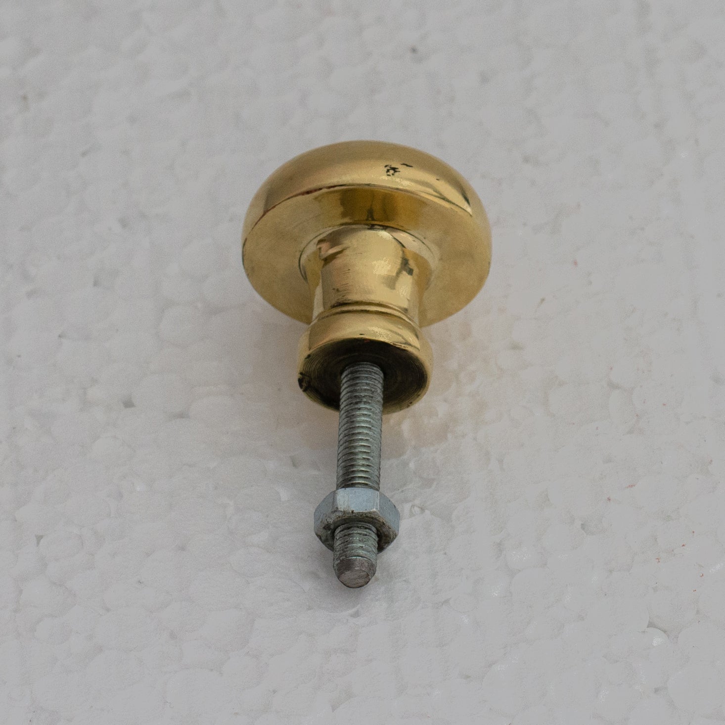 Smooth Heavy-Duty Unlacquered Brass Round Cabinet Knobs alternate view 5