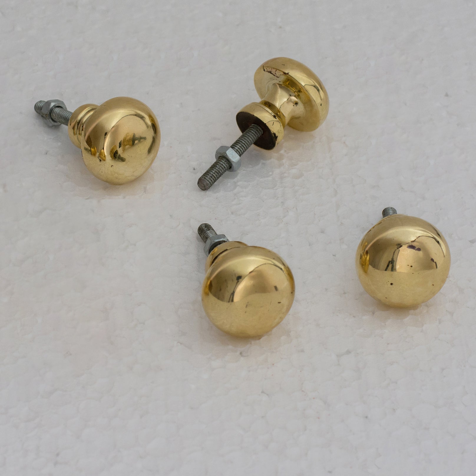 Smooth Heavy-Duty Unlacquered Brass Round Cabinet Knobs alternate view 8