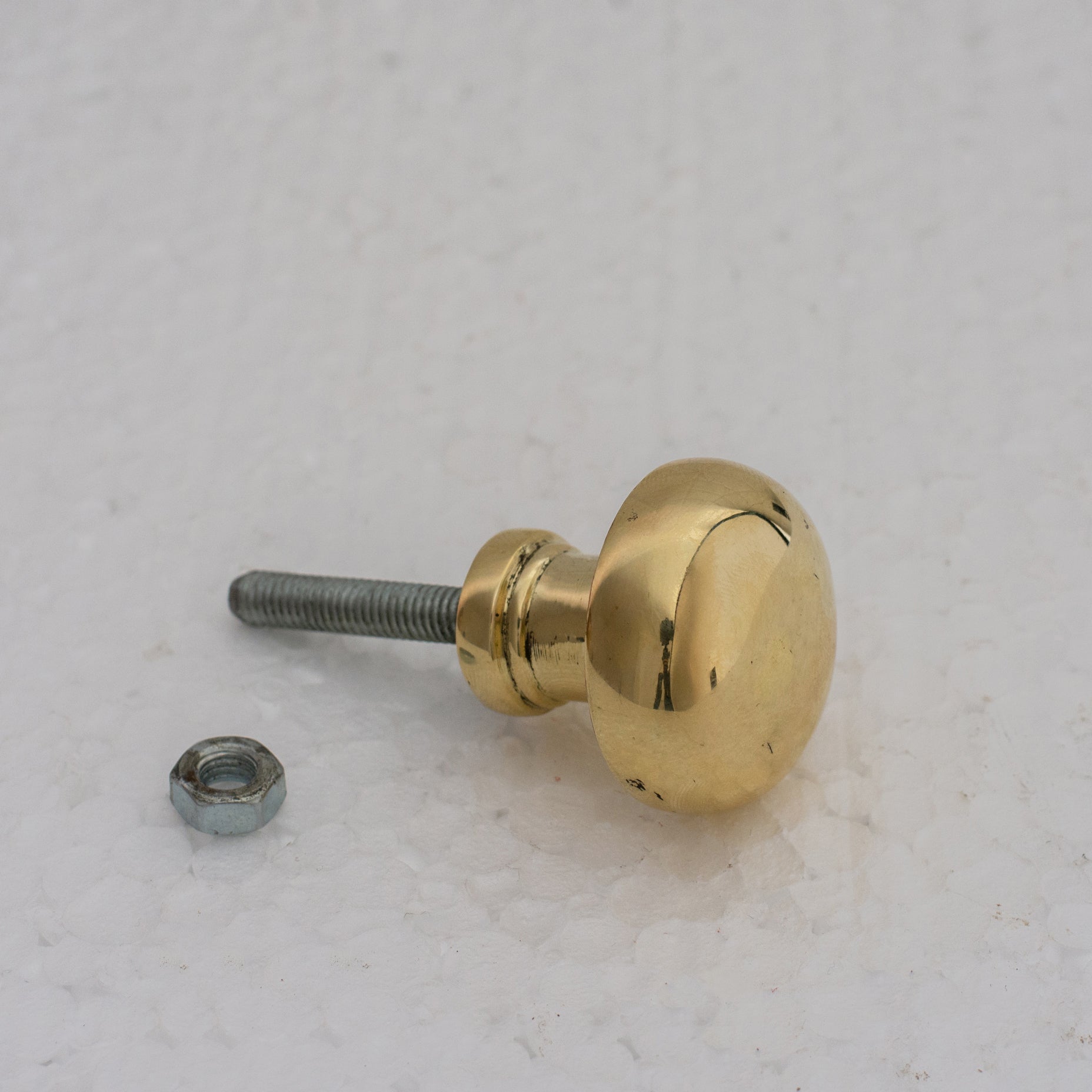 Smooth Heavy-Duty Unlacquered Brass Round Cabinet Knobs alternate view 3