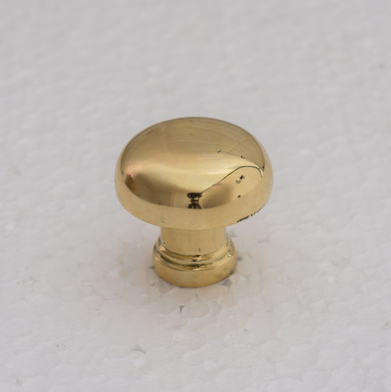 Smooth Heavy-Duty Unlacquered Brass Round Cabinet Knobs alternate view 2