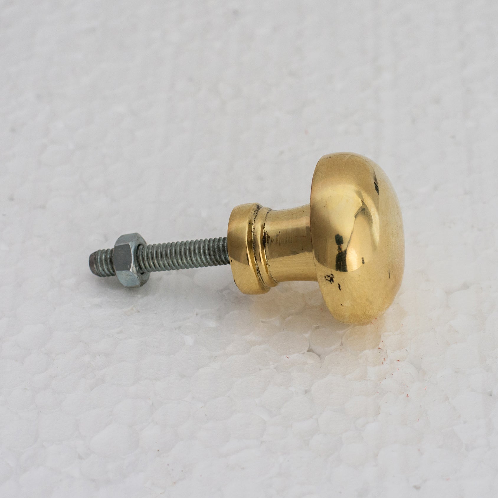 Smooth Heavy-Duty Unlacquered Brass Round Cabinet Knobs alternate view 4