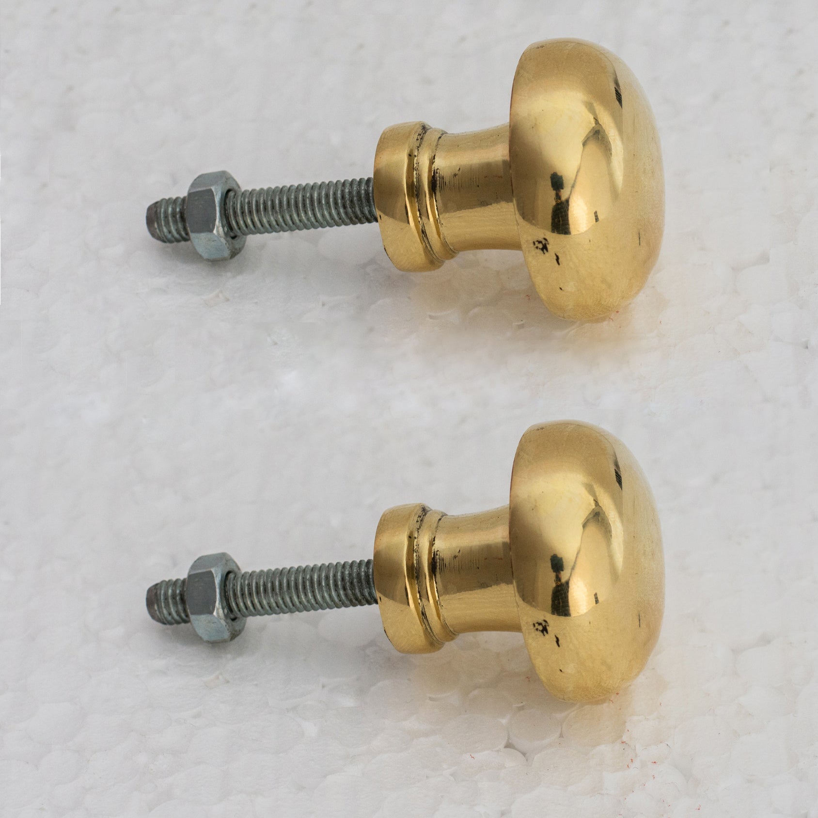Smooth Heavy-Duty Unlacquered Brass Round Cabinet Knobs alternate view 7