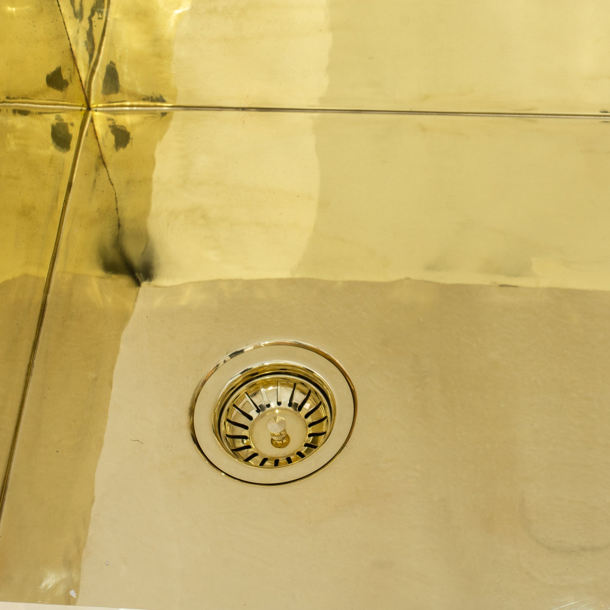 Smooth Unlacquered Brass Farmhouse Kitchen Sink | Double Drain alternate view 5