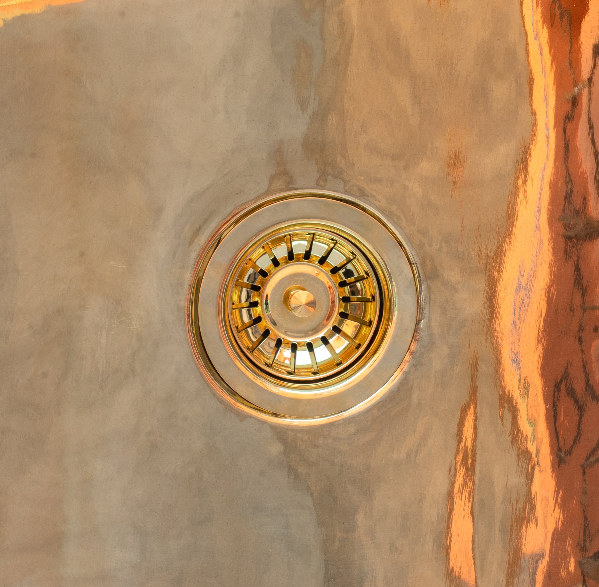 Smooth Unlacquered Brass Farmhouse Kitchen Sink | Double Drain alternate view 8