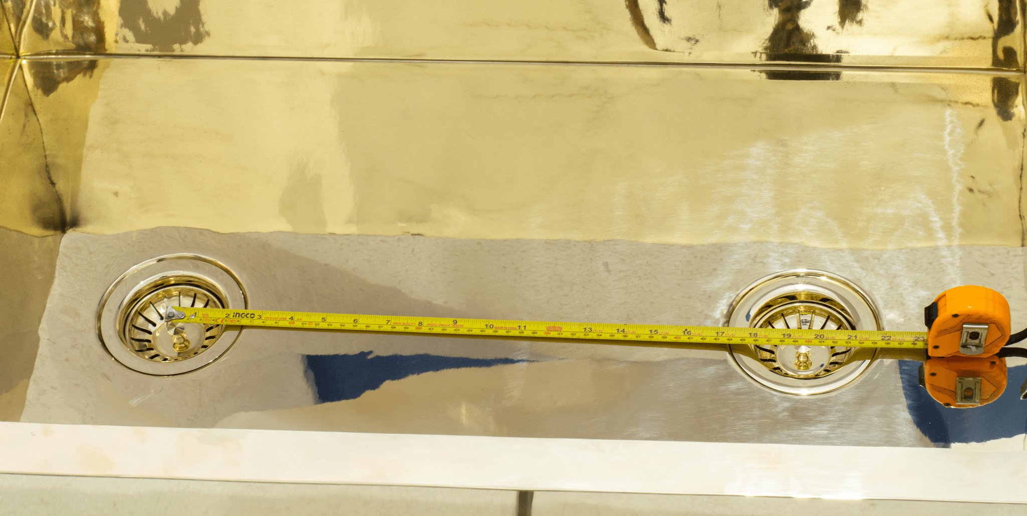 Smooth Unlacquered Brass Farmhouse Kitchen Sink | Double Drain alternate view 13